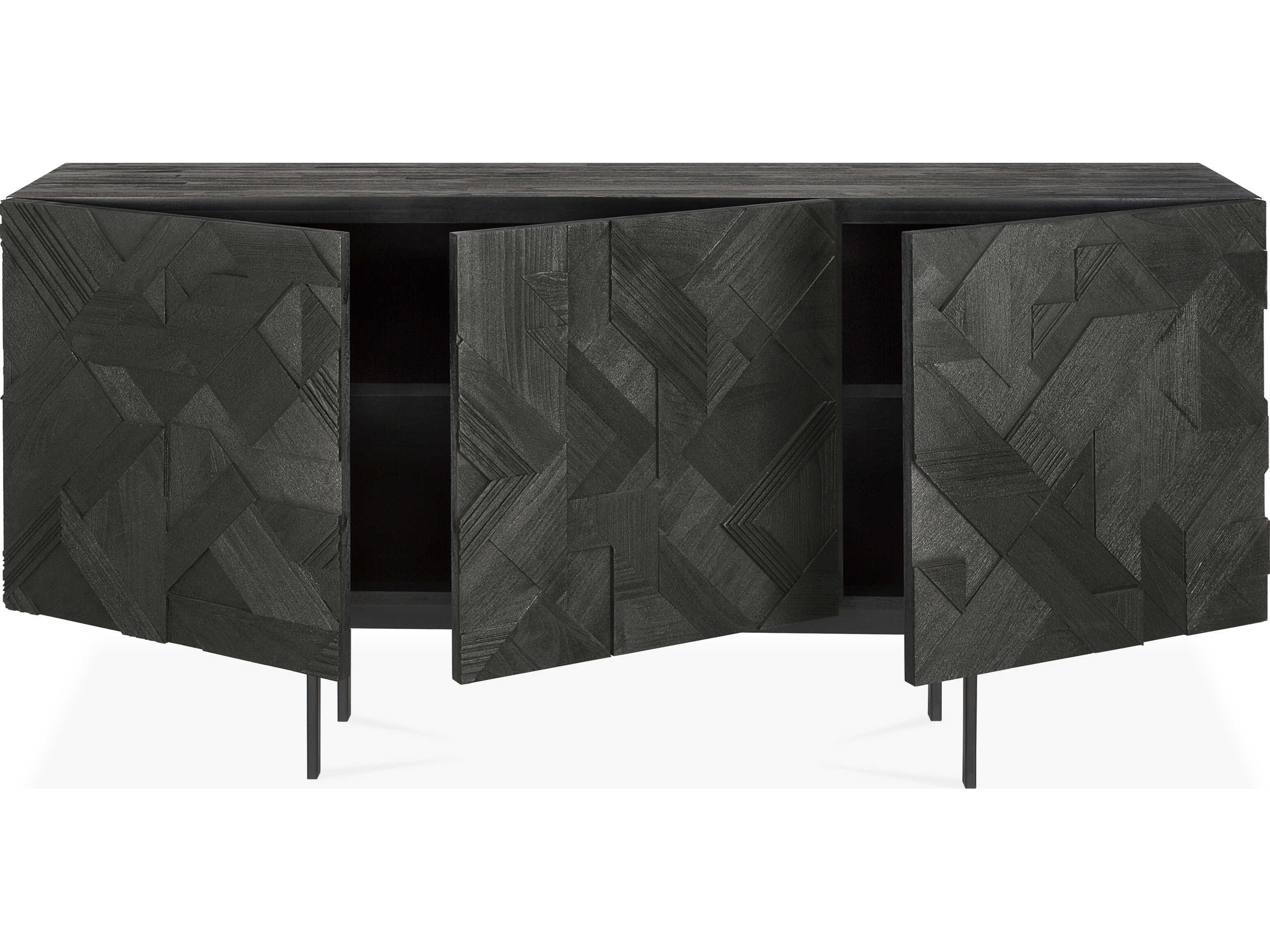 Ethnicraft Graphic Teak Black Sideboard