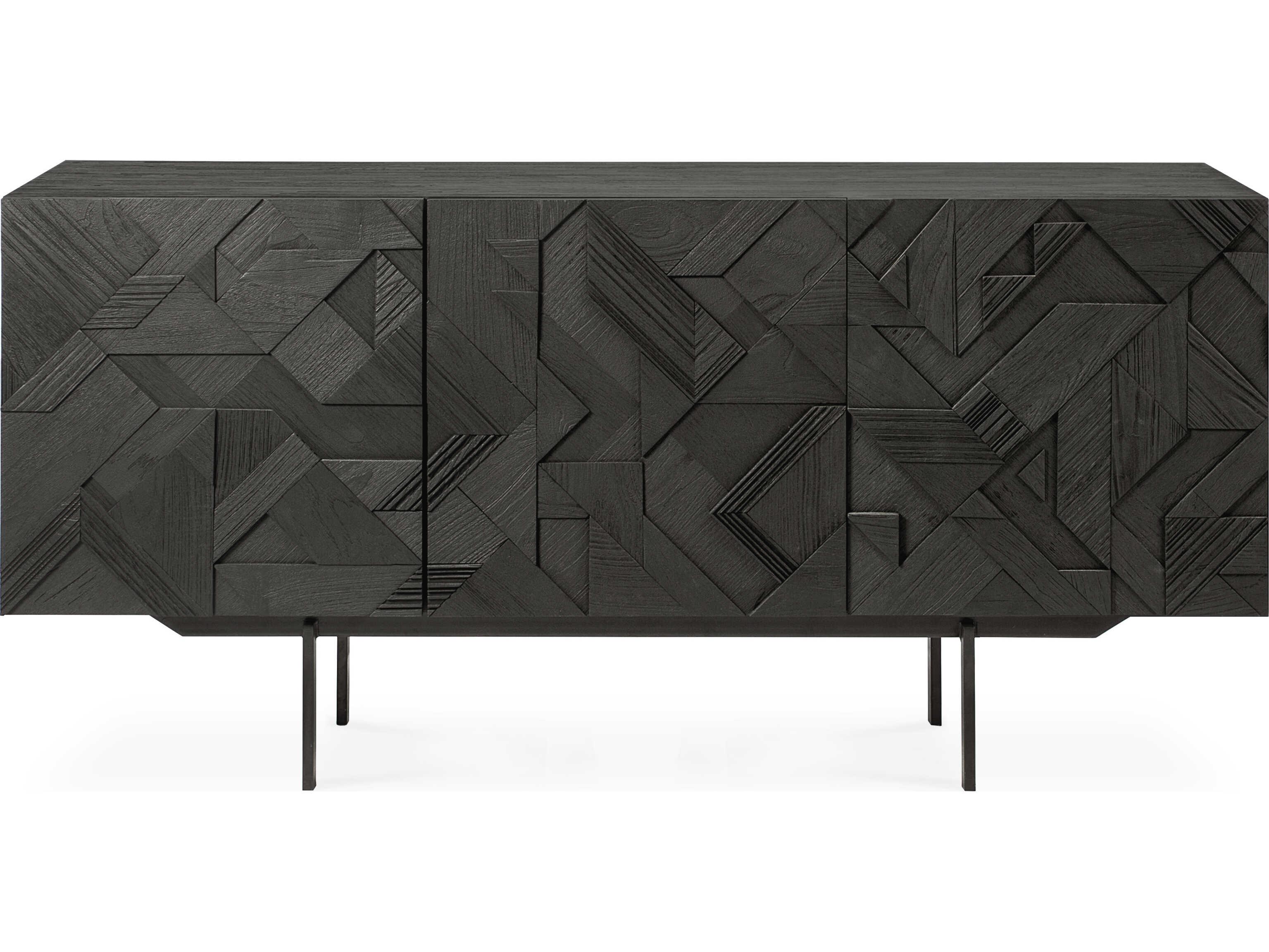 Ethnicraft Graphic Teak Black Sideboard