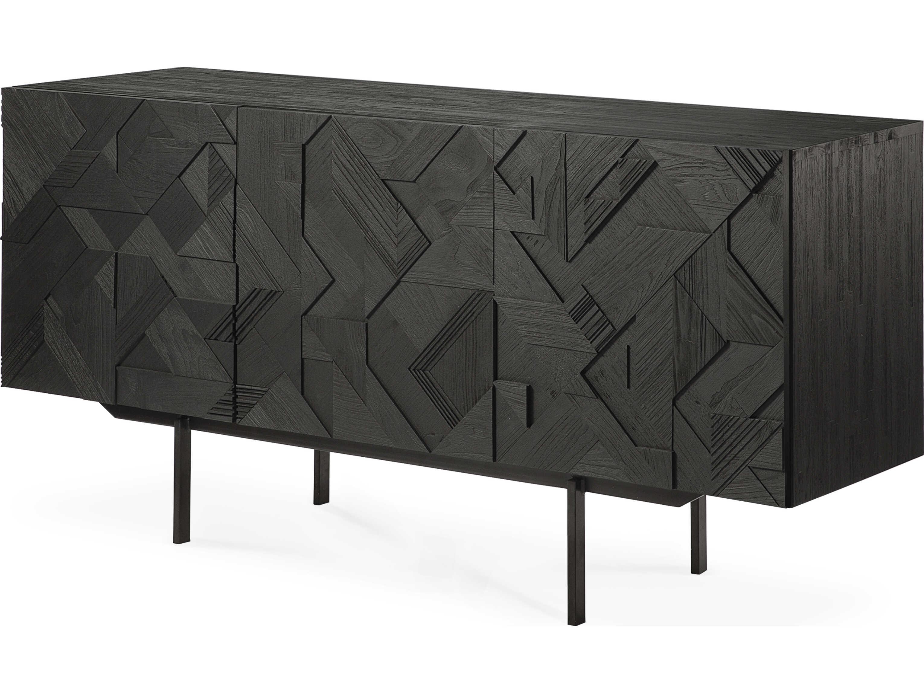 Ethnicraft Graphic Teak Black Sideboard