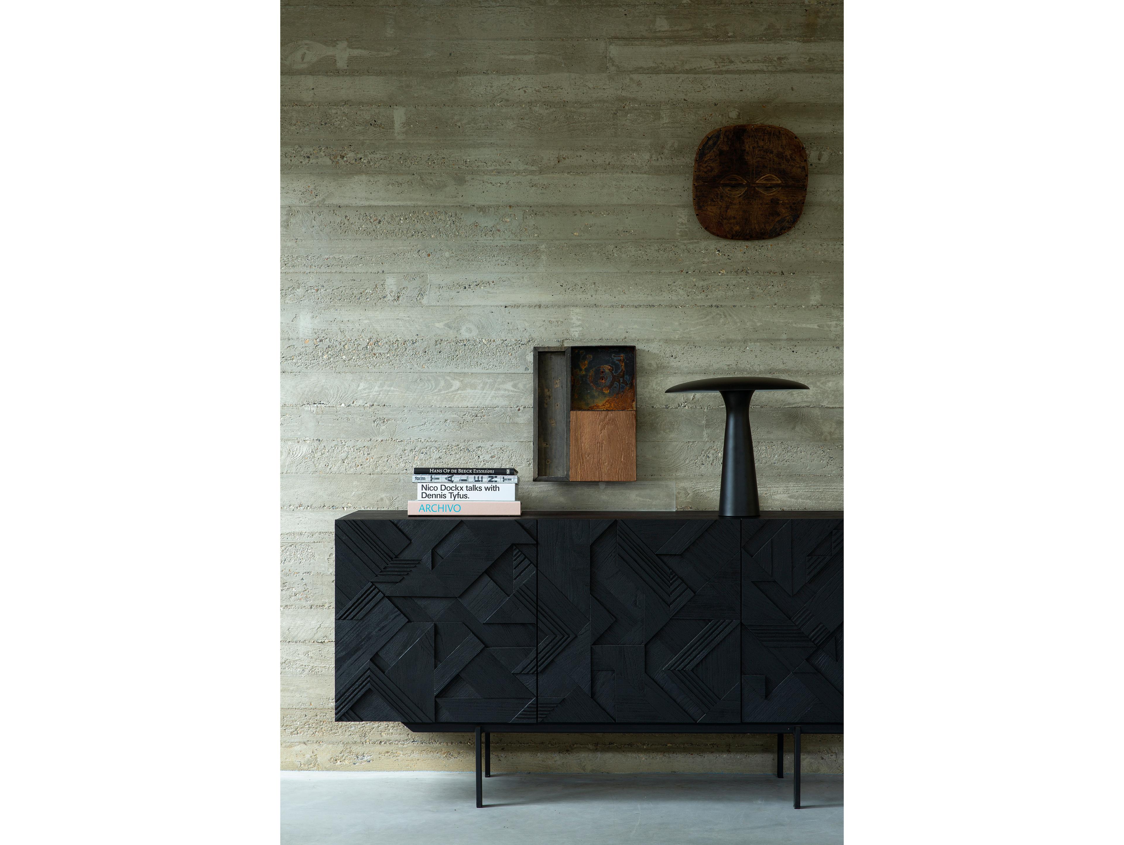 Ethnicraft Graphic Teak Black Sideboard