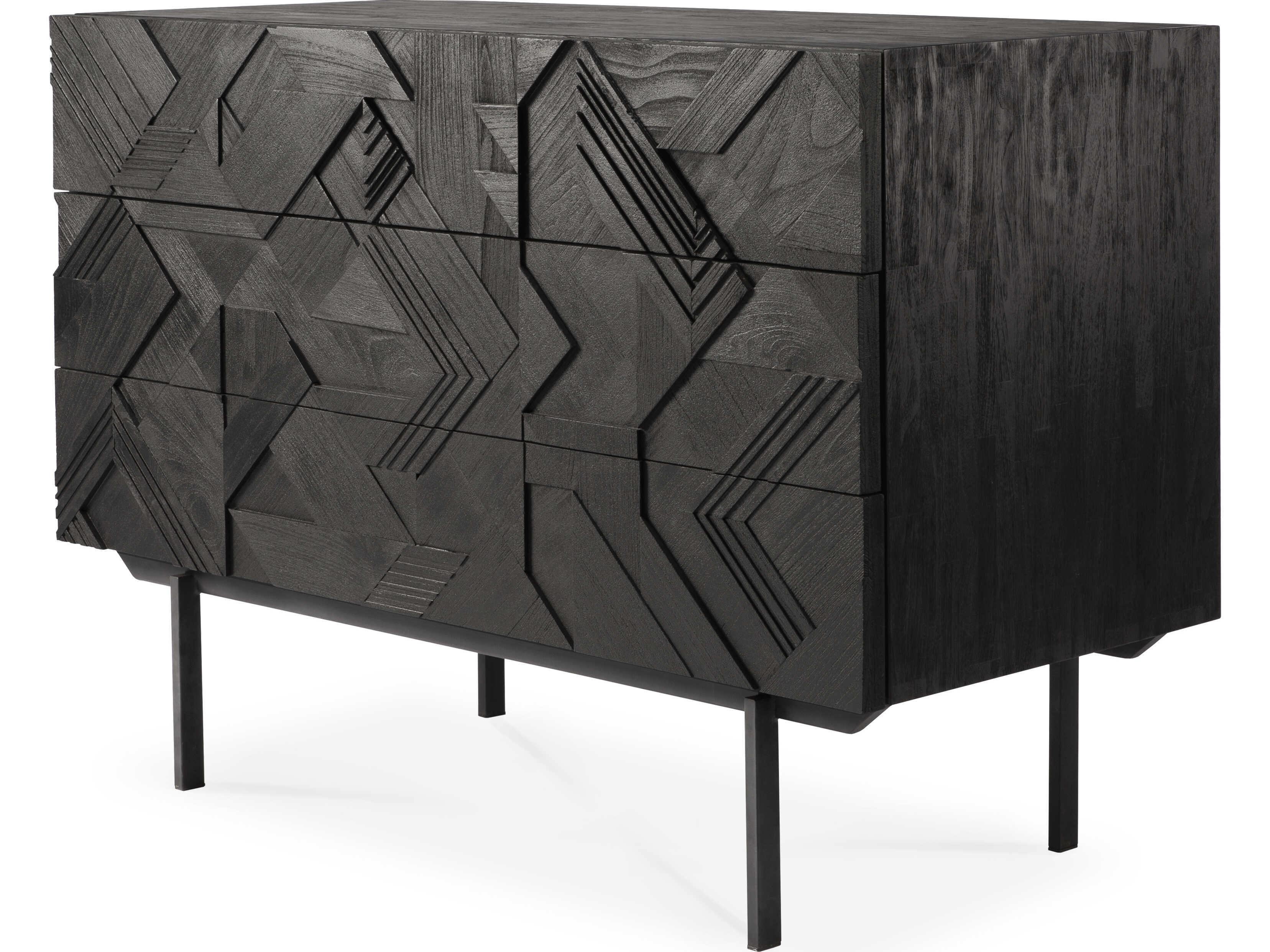Ethnicraft Graphic Teak Black Dresser