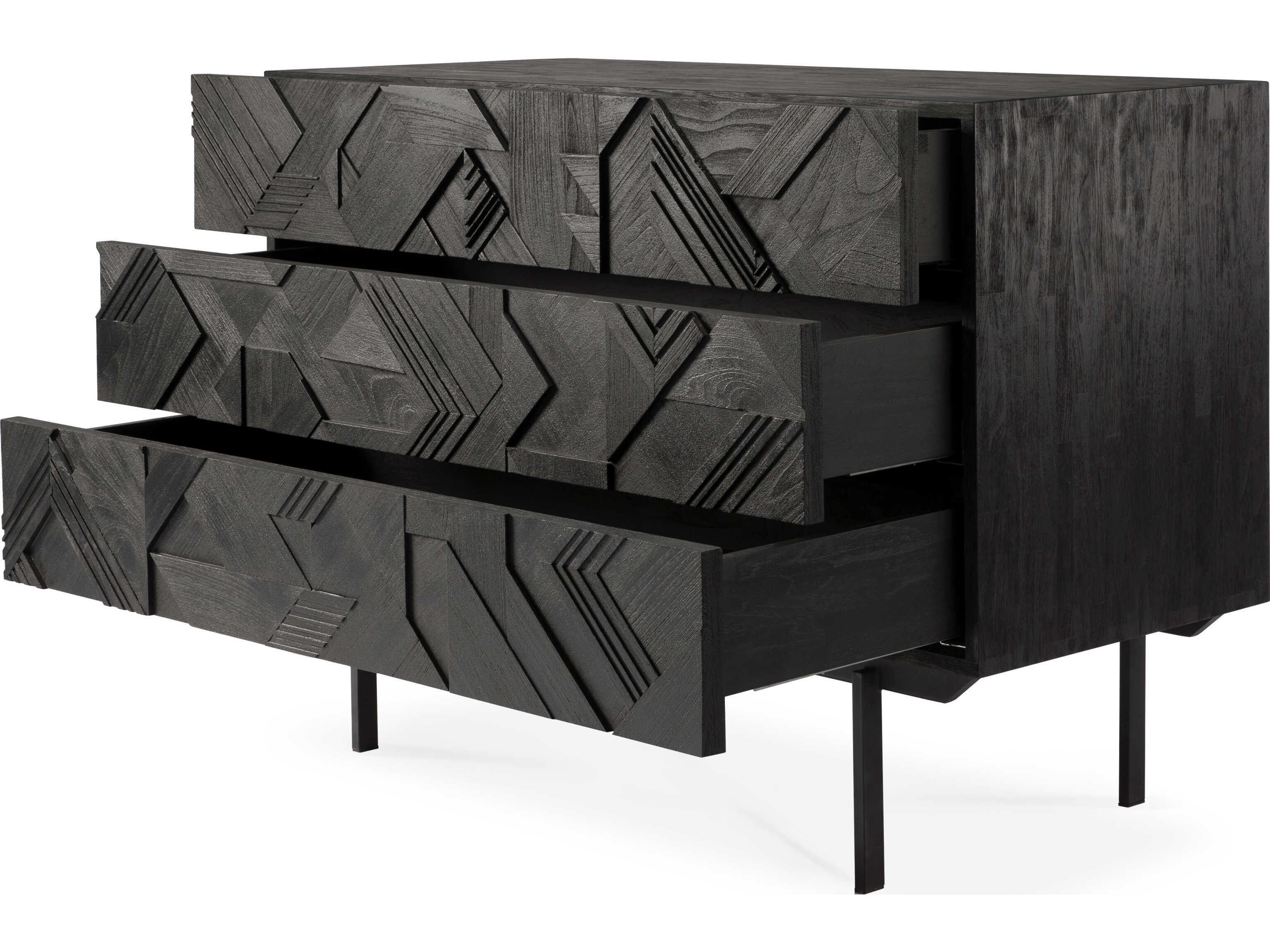 Ethnicraft Graphic Teak Black Dresser