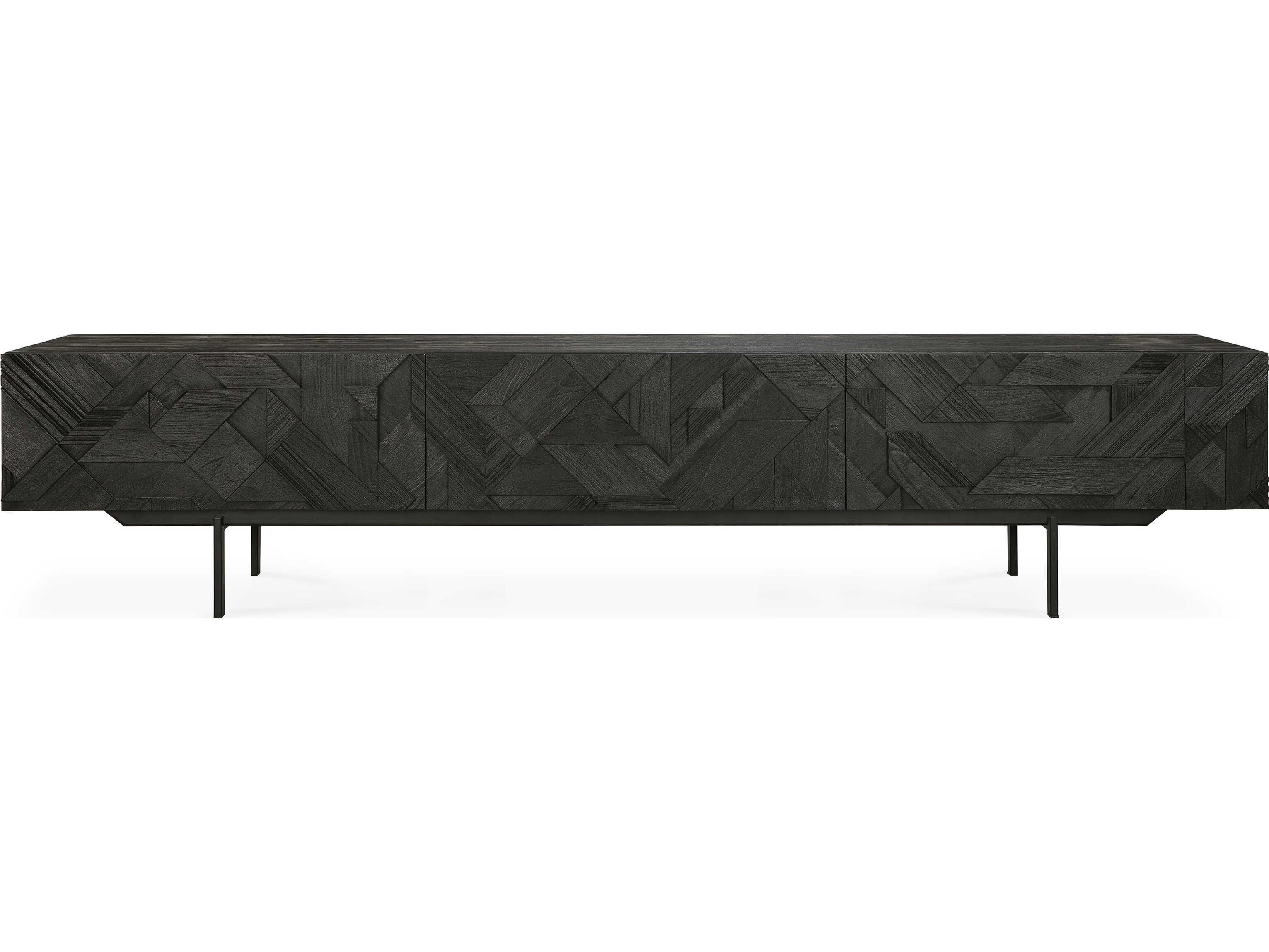 Ethnicraft Graphic Teak Black Tv Cupboard