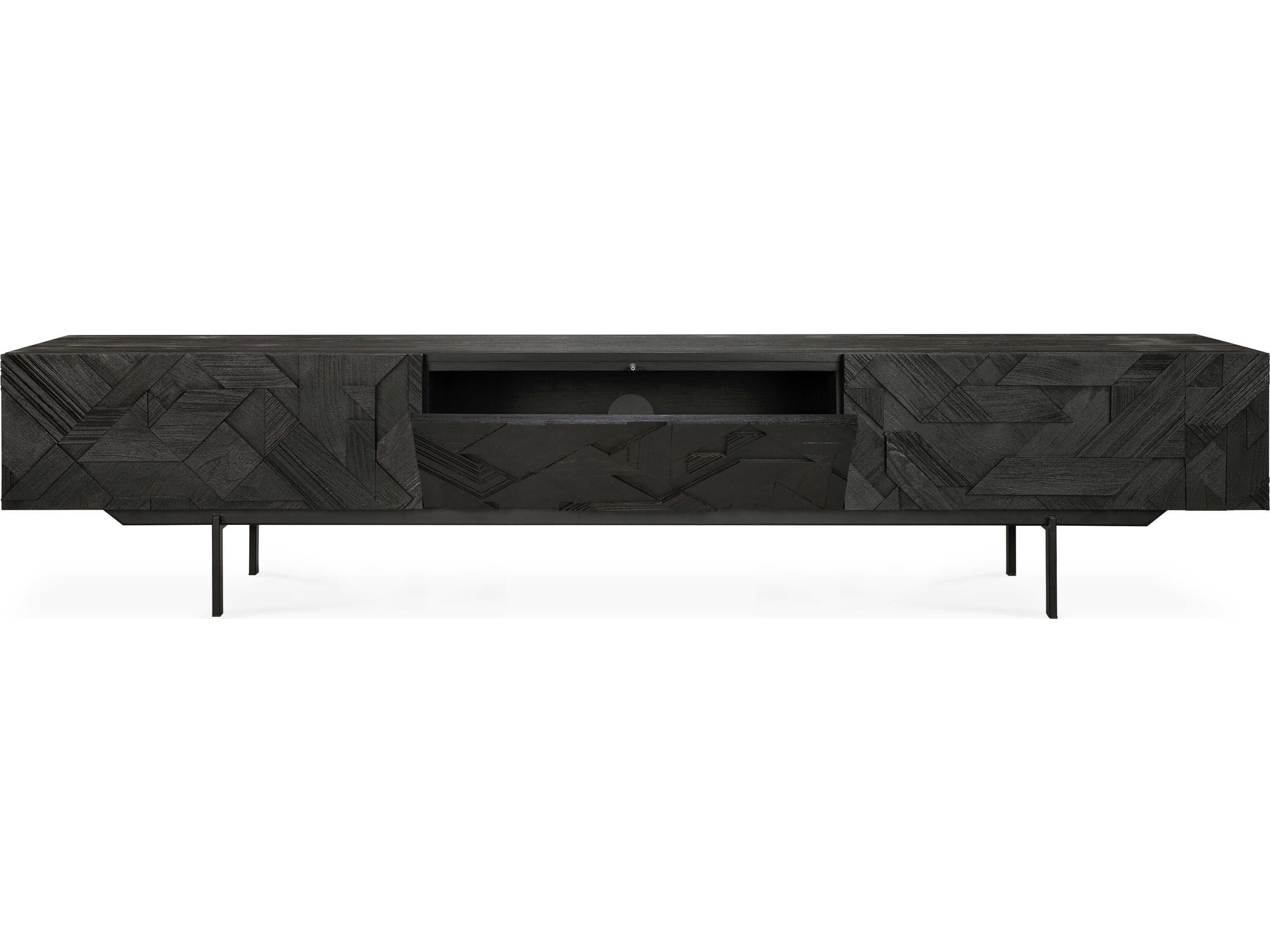 Ethnicraft Graphic Teak Black Tv Cupboard