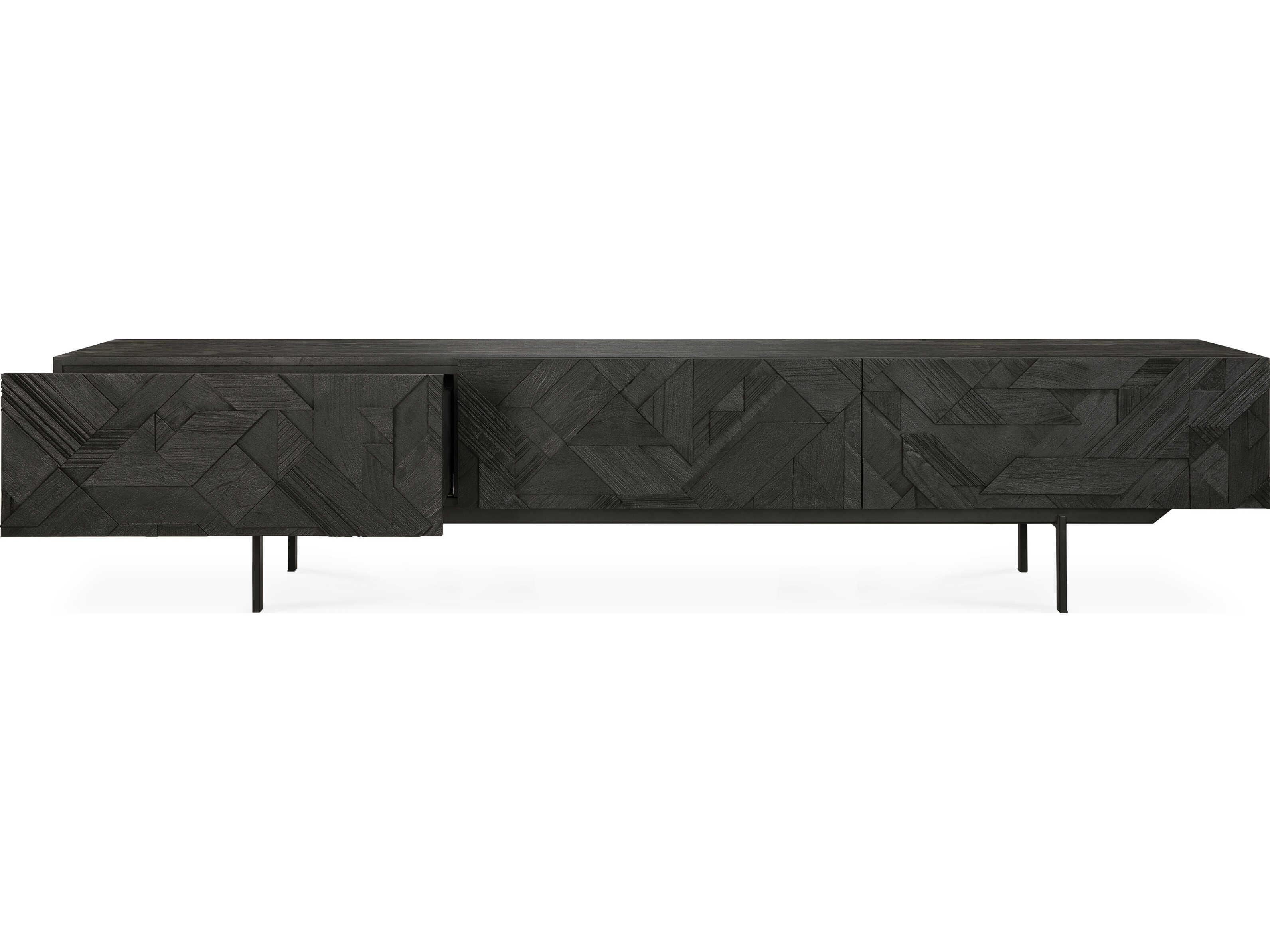 Ethnicraft Graphic Teak Black Tv Cupboard