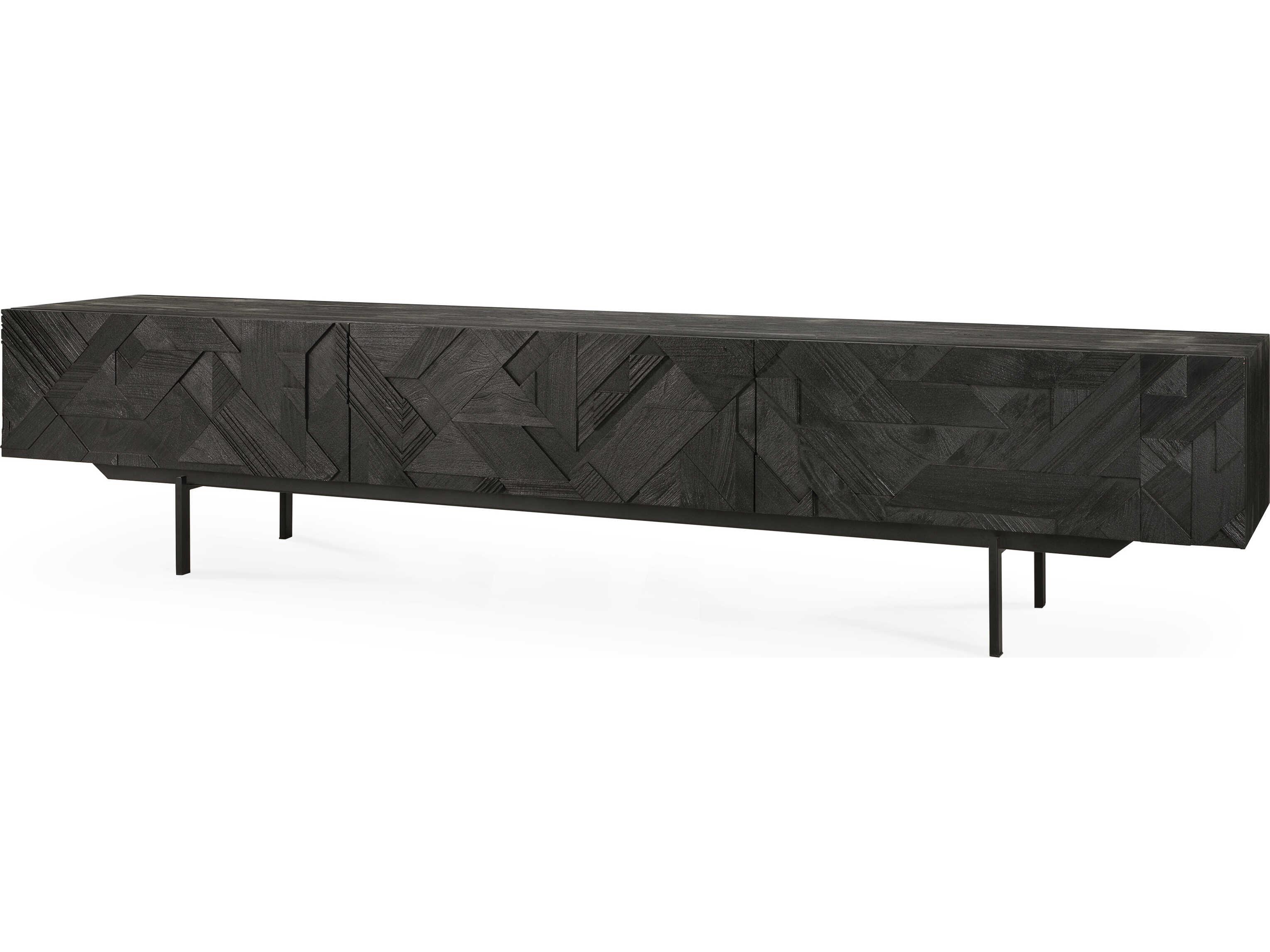 Ethnicraft Graphic Teak Black Tv Cupboard