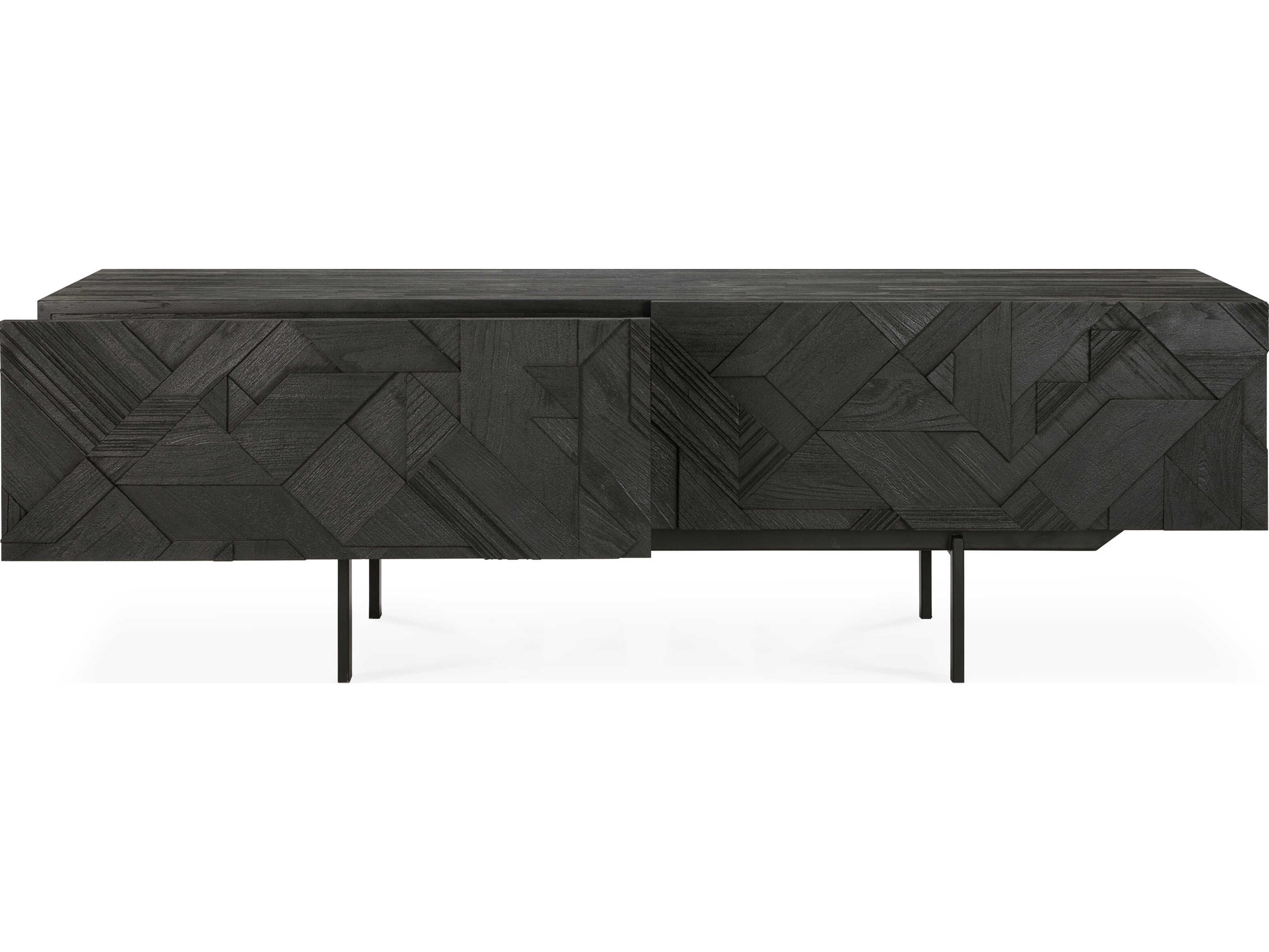 Ethnicraft Graphic Teak Black Tv Cupboard