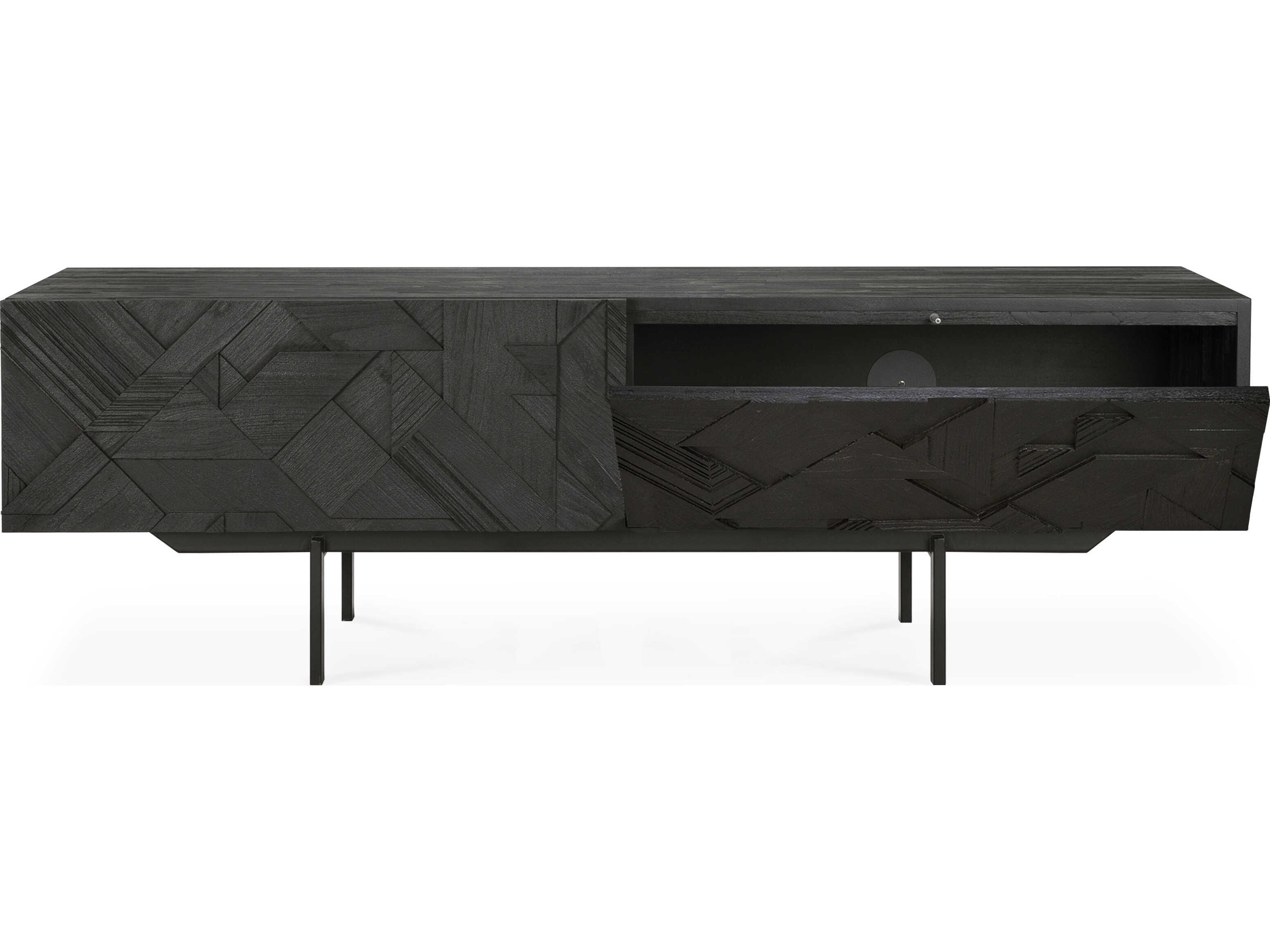 Ethnicraft Graphic Teak Black Tv Cupboard