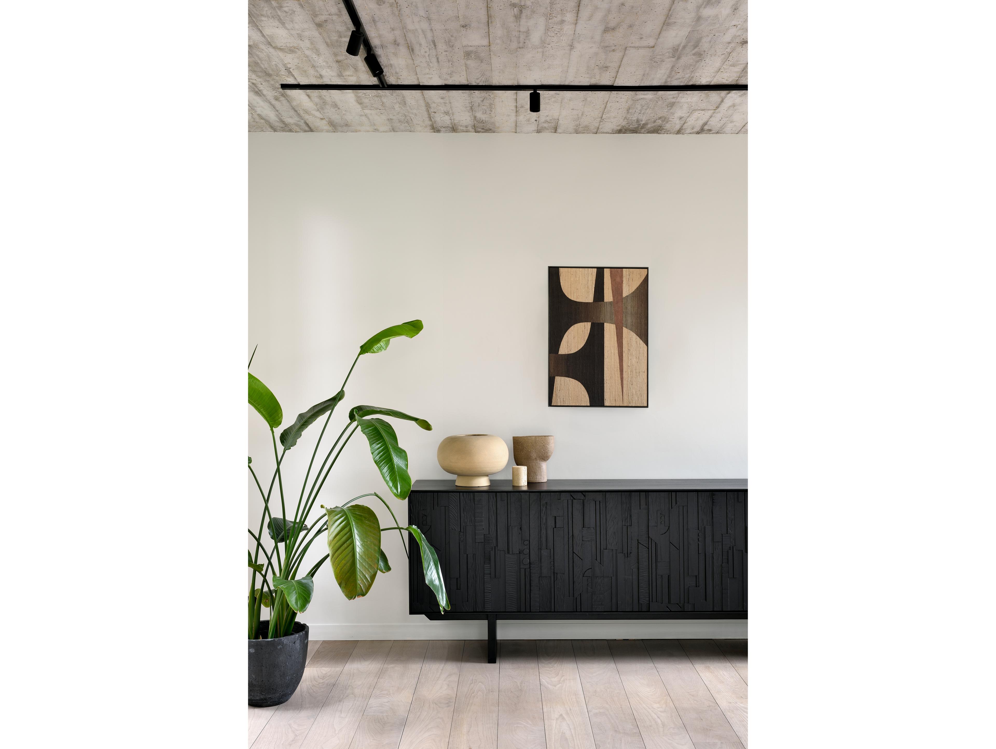 Ethnicraft Mosaic Teak Black Sideboard