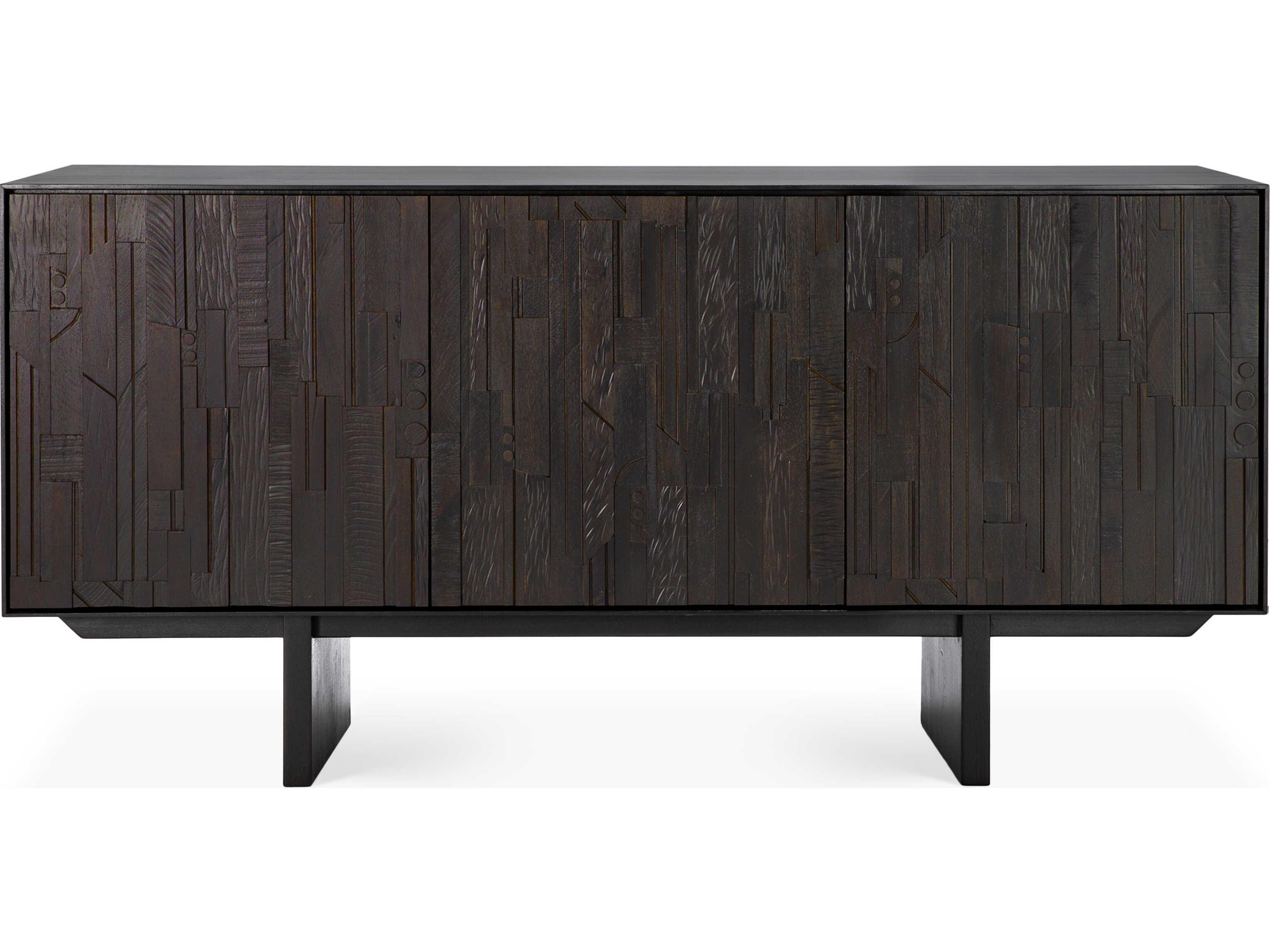 Ethnicraft Mosaic Teak Black Sideboard