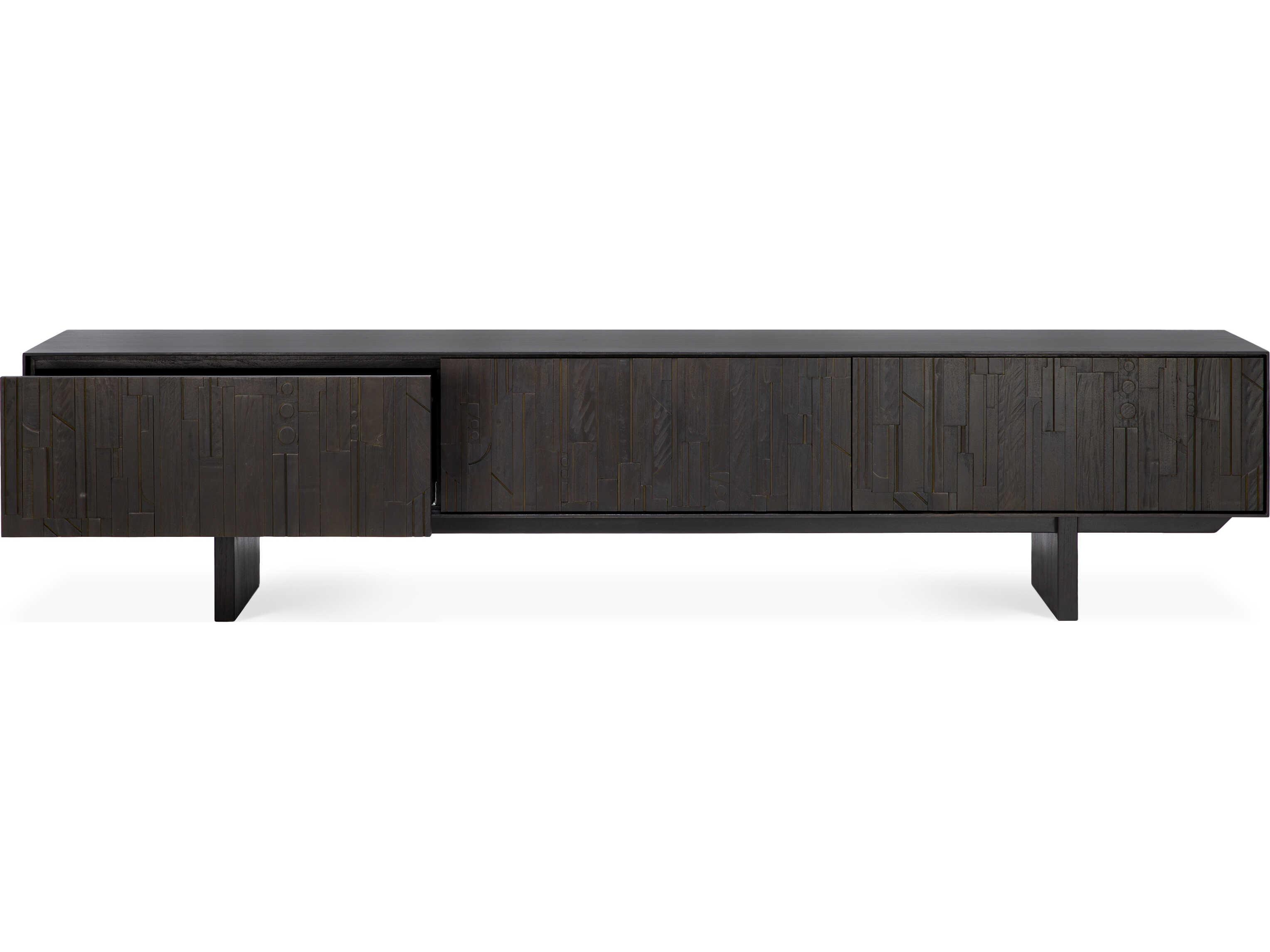 Ethnicraft Mosaic Teak Black Tv Cupboard