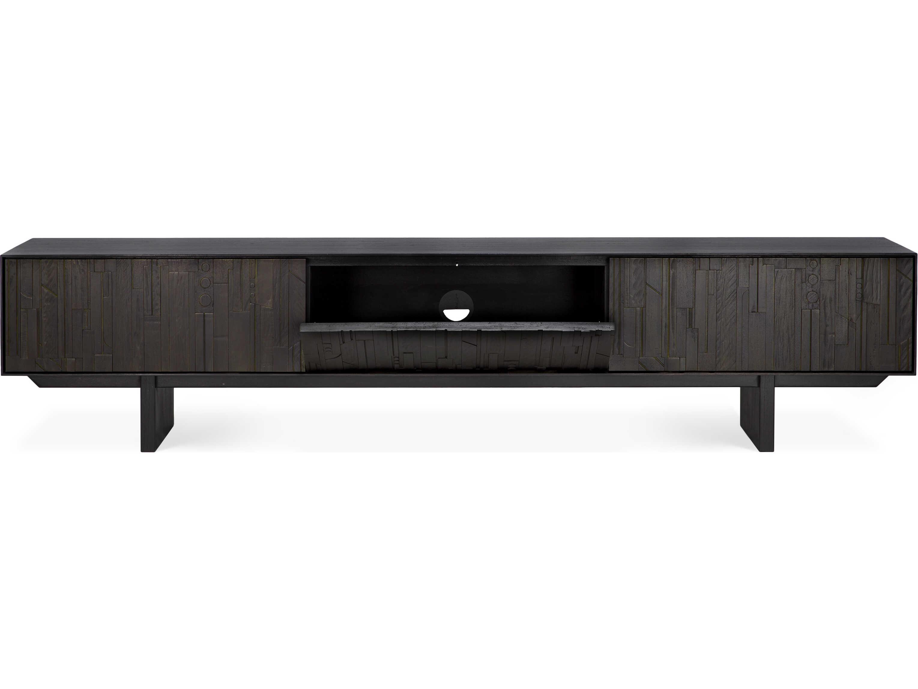 Ethnicraft Mosaic Teak Black Tv Cupboard