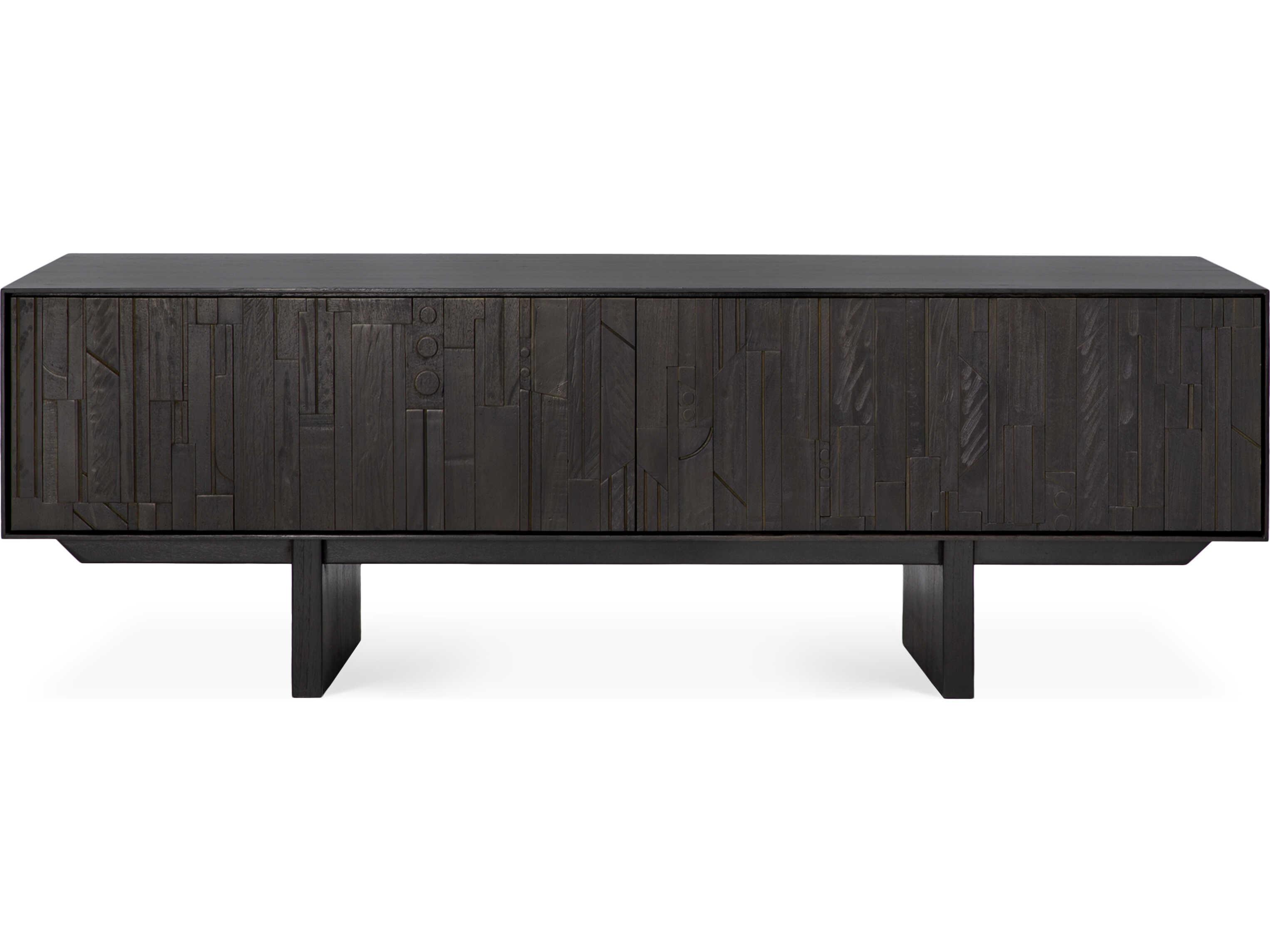 Ethnicraft Mosaic Teak Black Tv Cupboard