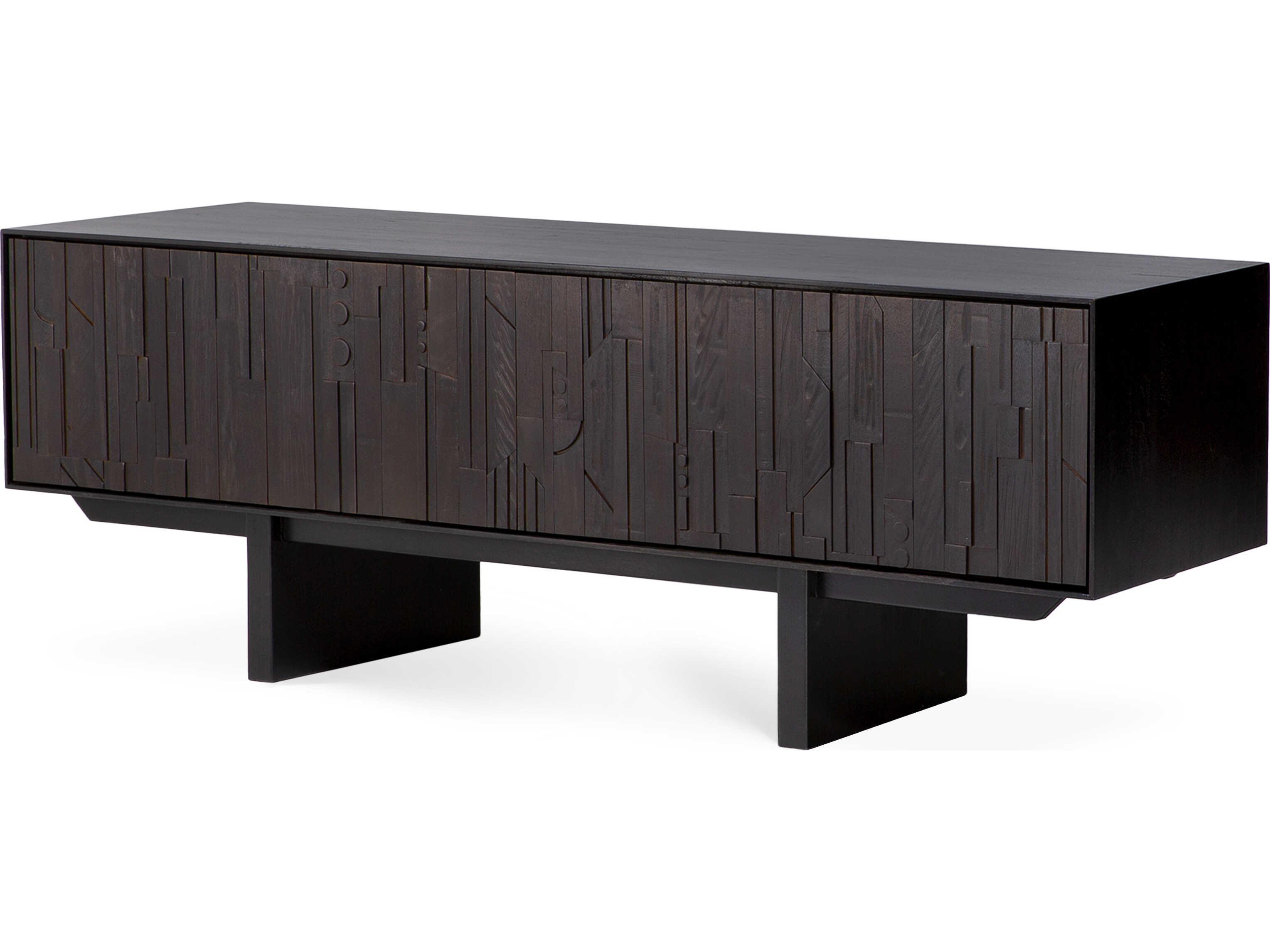 Ethnicraft Mosaic Teak Black Tv Cupboard