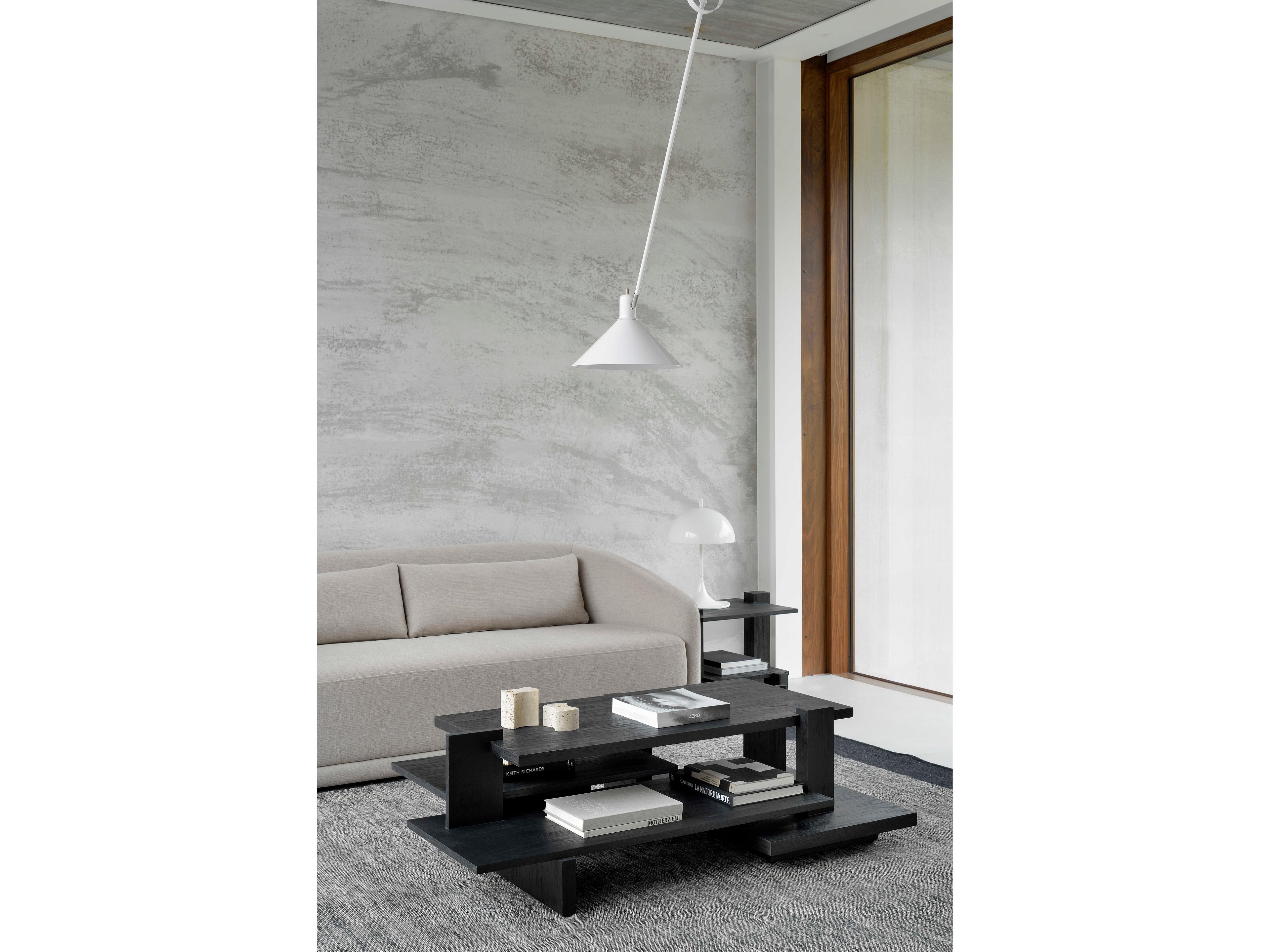 Ethnicraft Abstract Teak Black Coffee Table