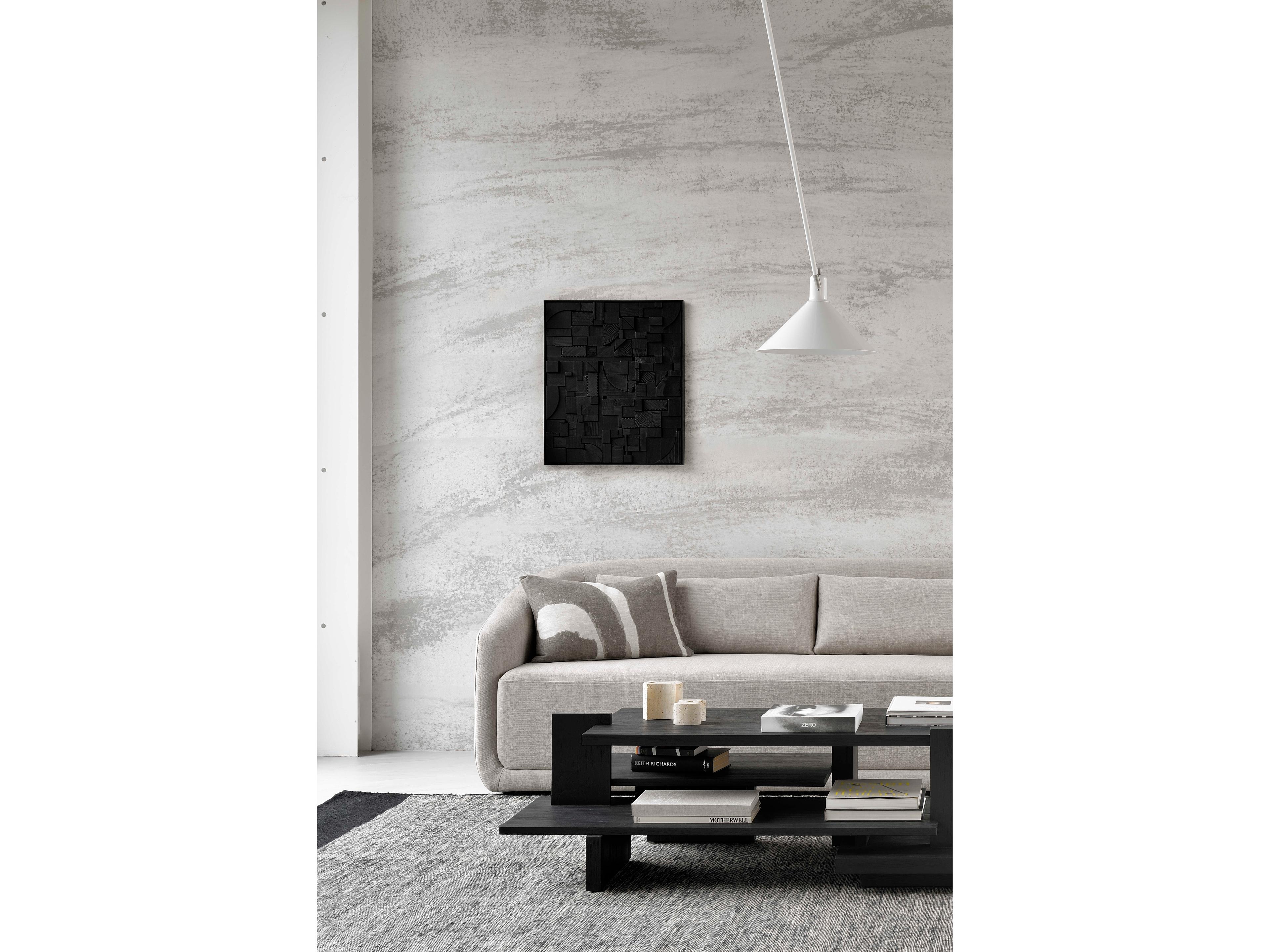 Ethnicraft Abstract Teak Black Coffee Table