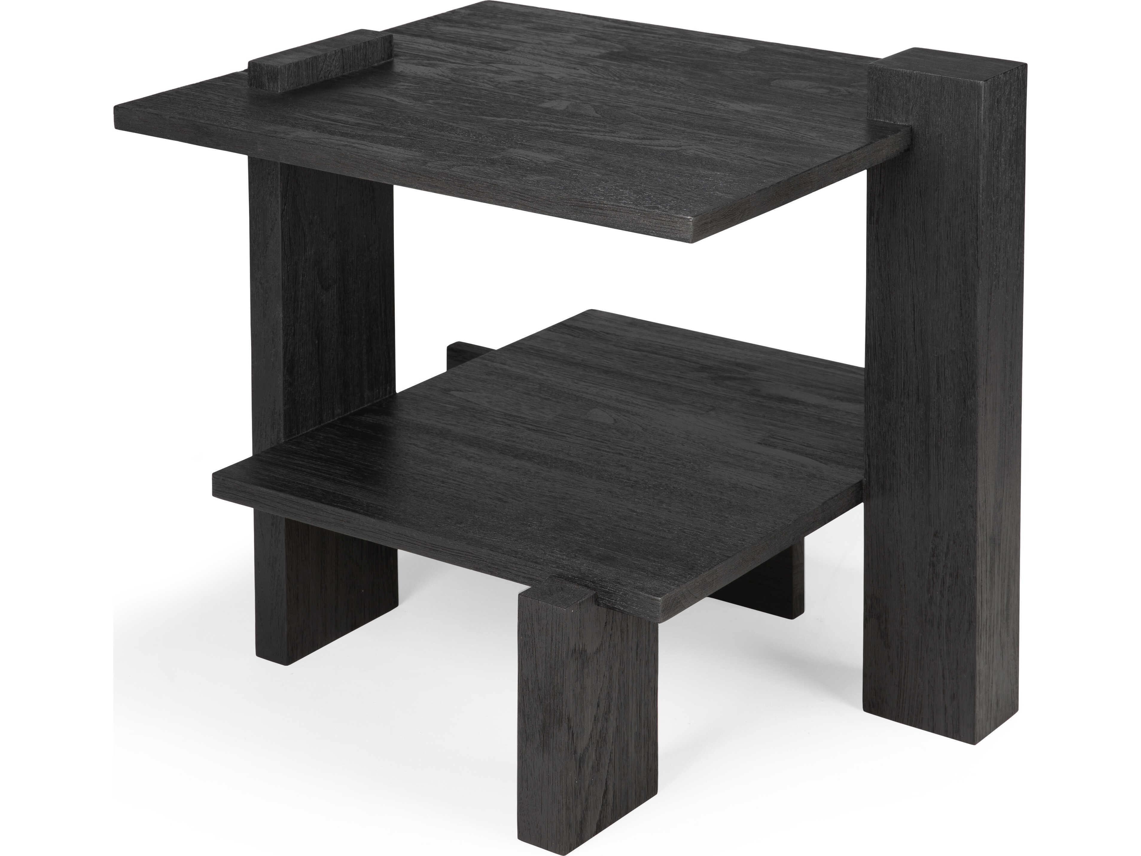 Ethnicraft Abstract Teak Black Side Table