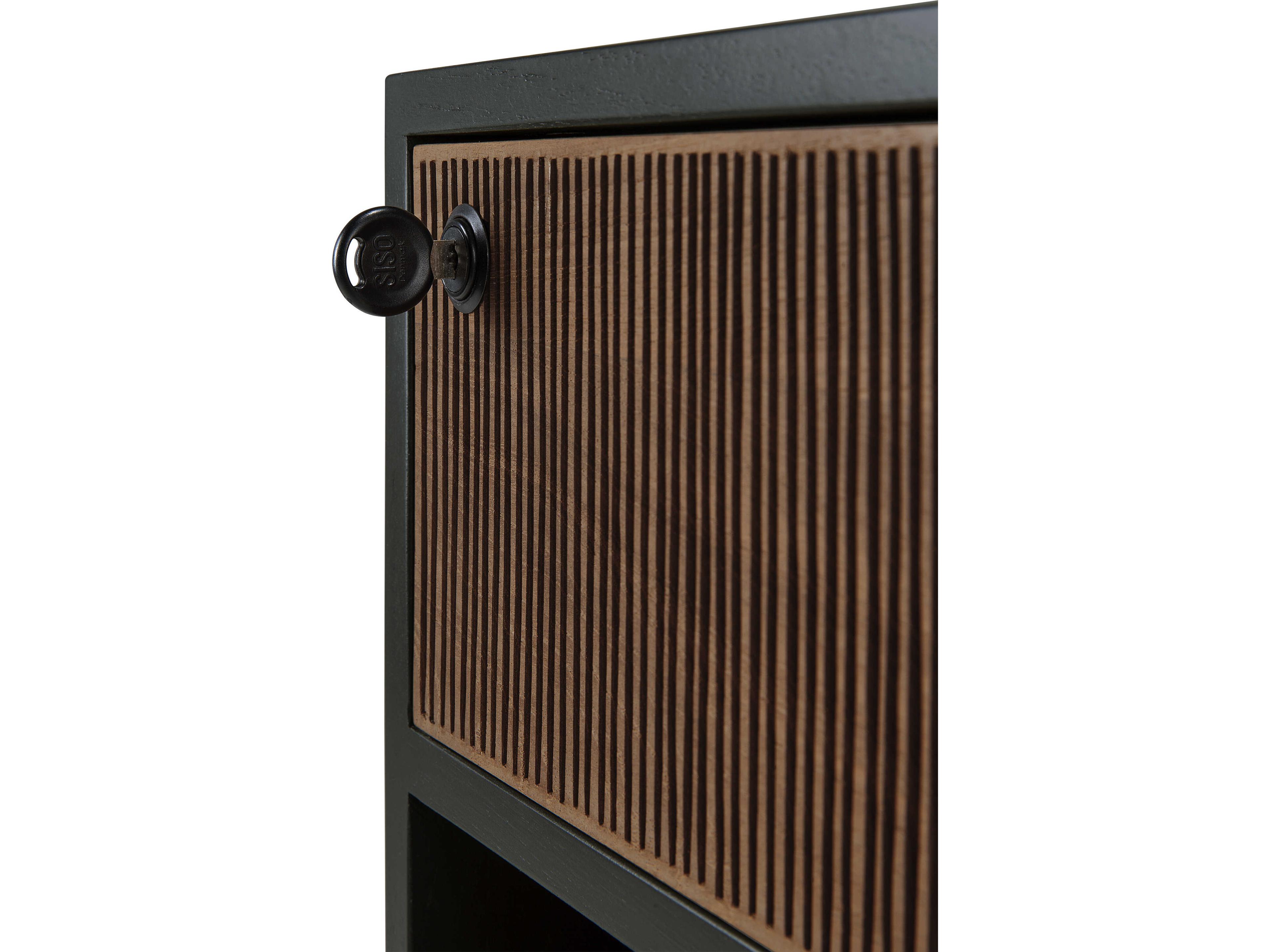 Ethnicraft Oscar Teak Black Drawer Unit