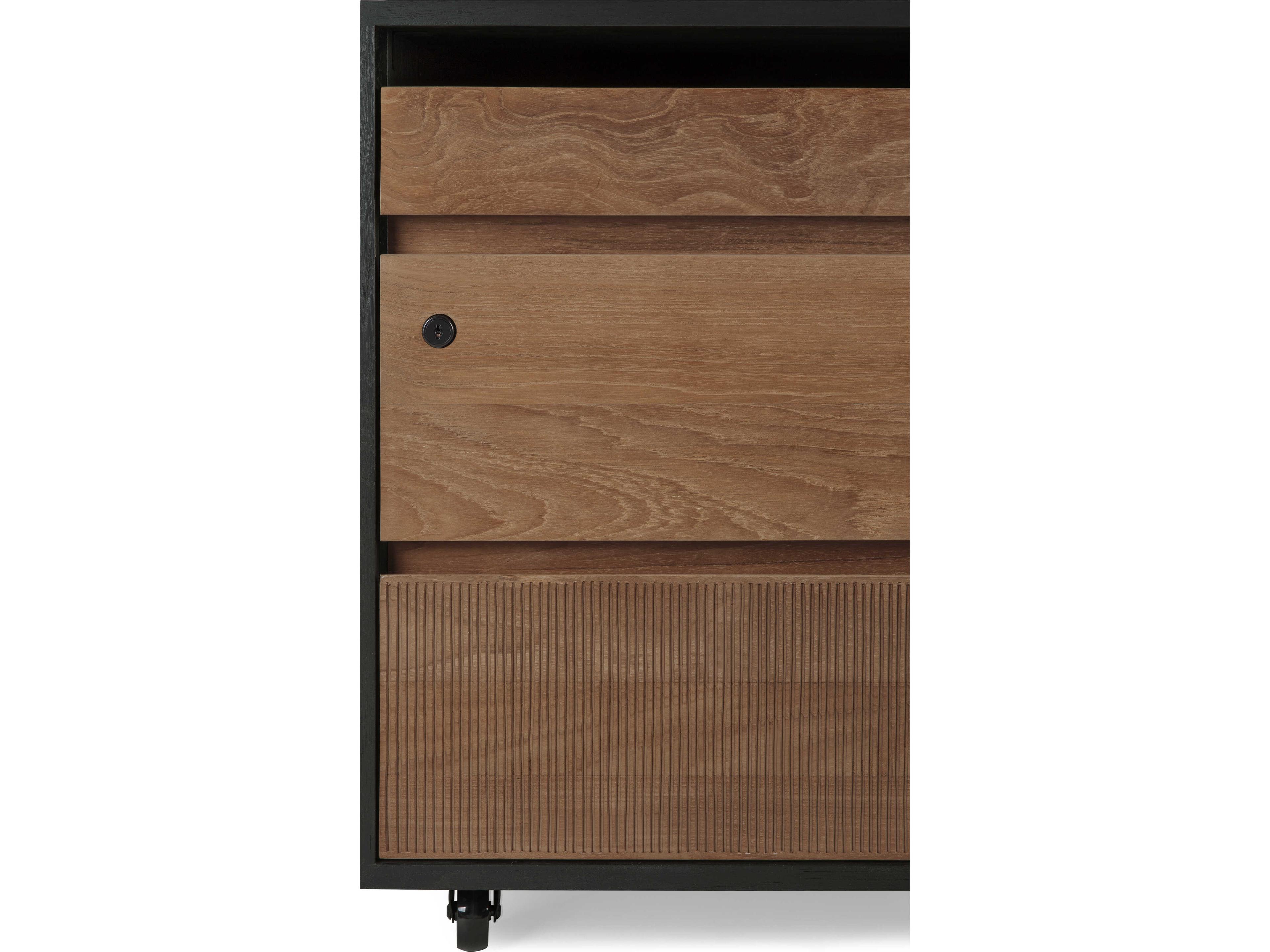 Ethnicraft Oscar Teak Black Drawer Unit