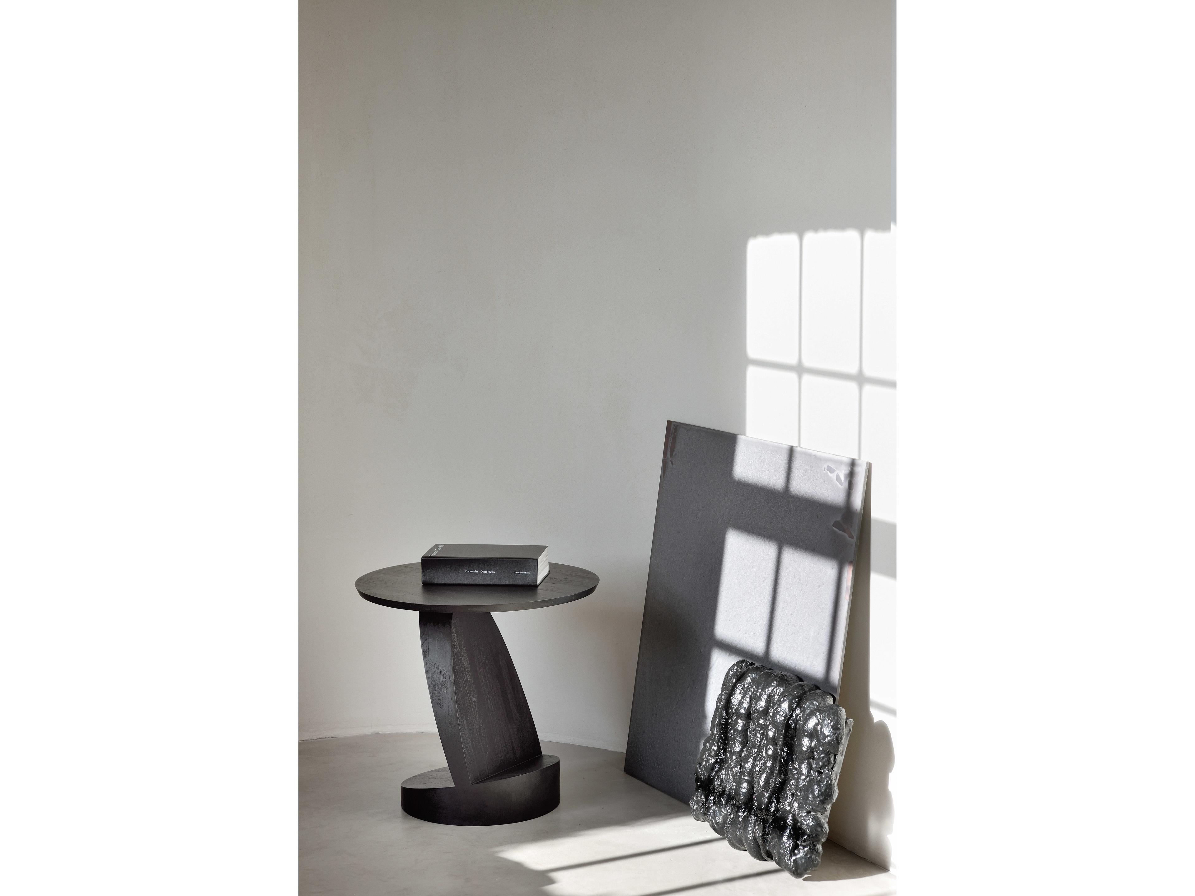 Ethnicraft Oblic Teak Black Side Table