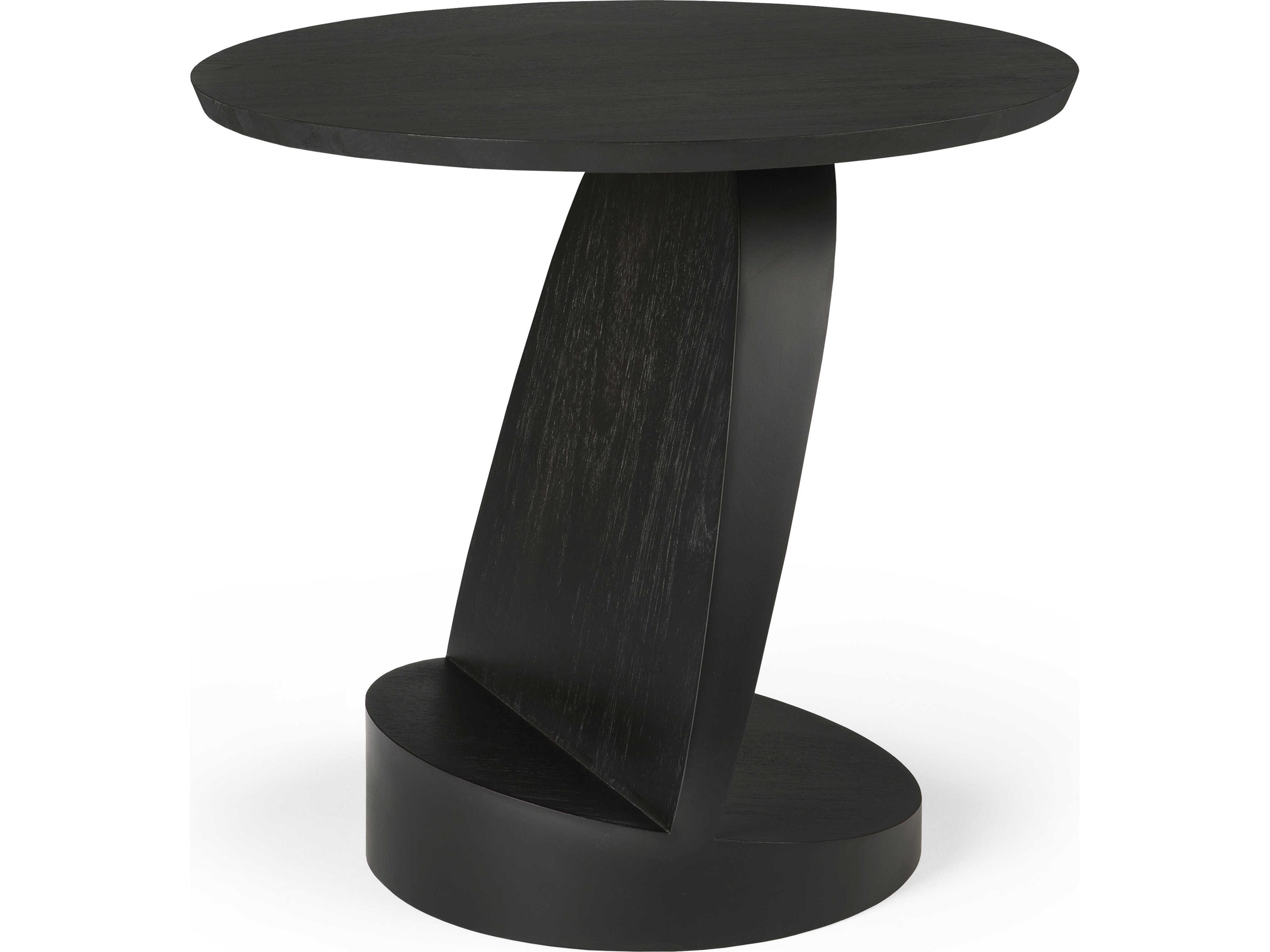 Ethnicraft Oblic Teak Black Side Table