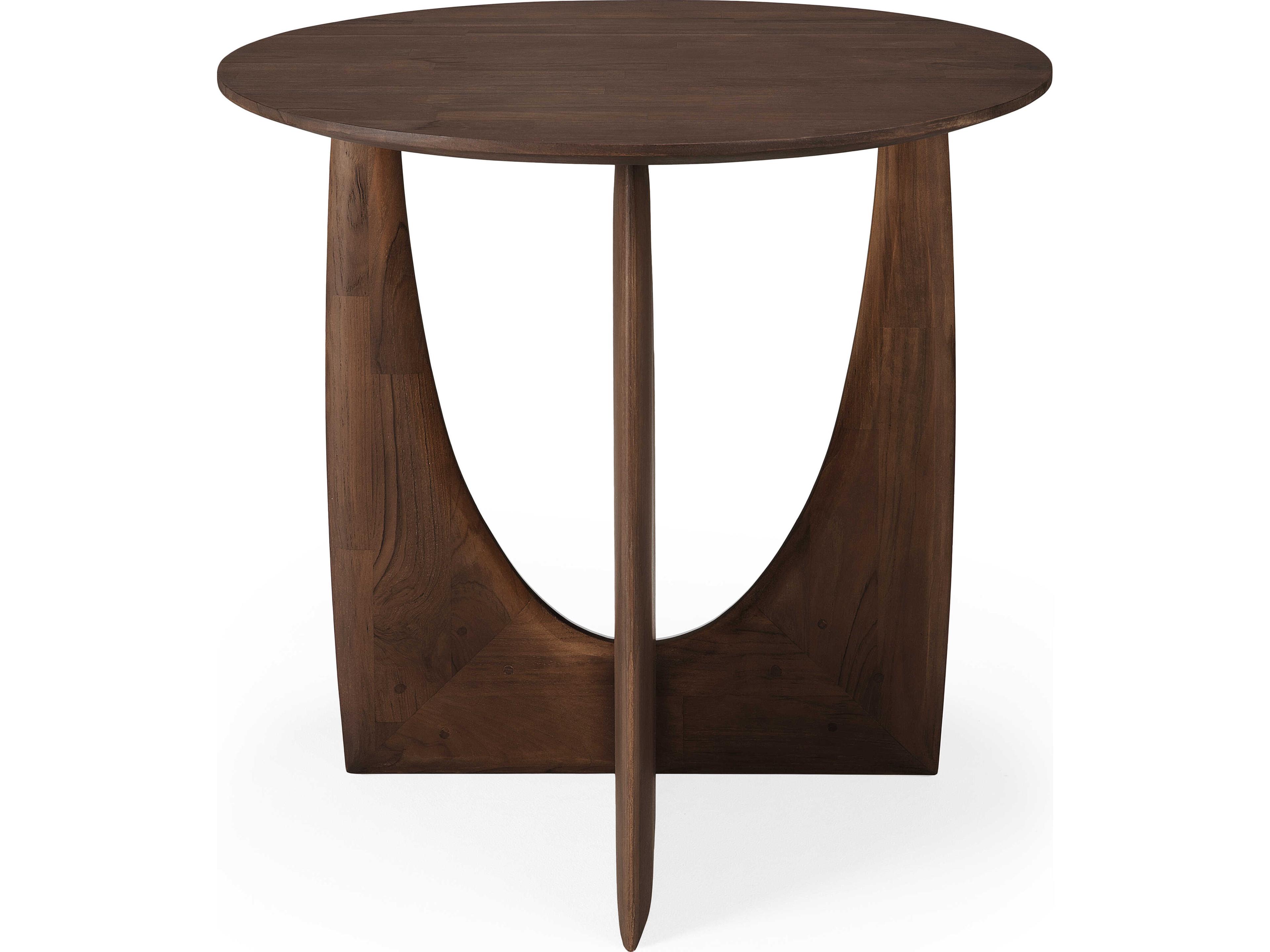 Ethnicraft Geometric Teak Brown Side Table