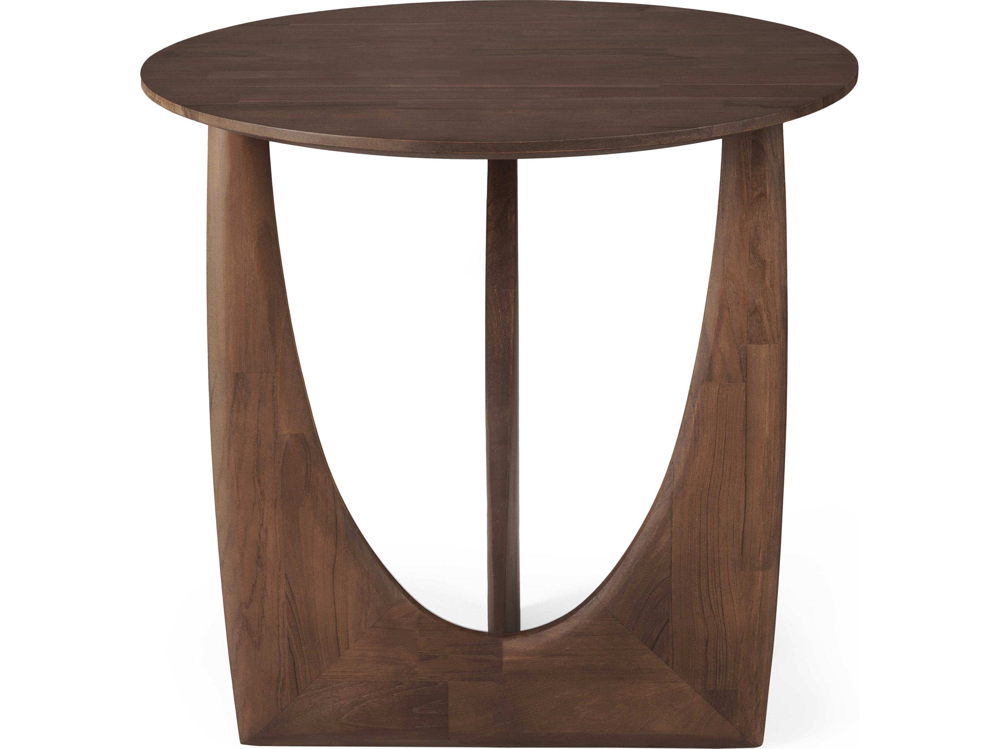 Ethnicraft Geometric Teak Brown Side Table