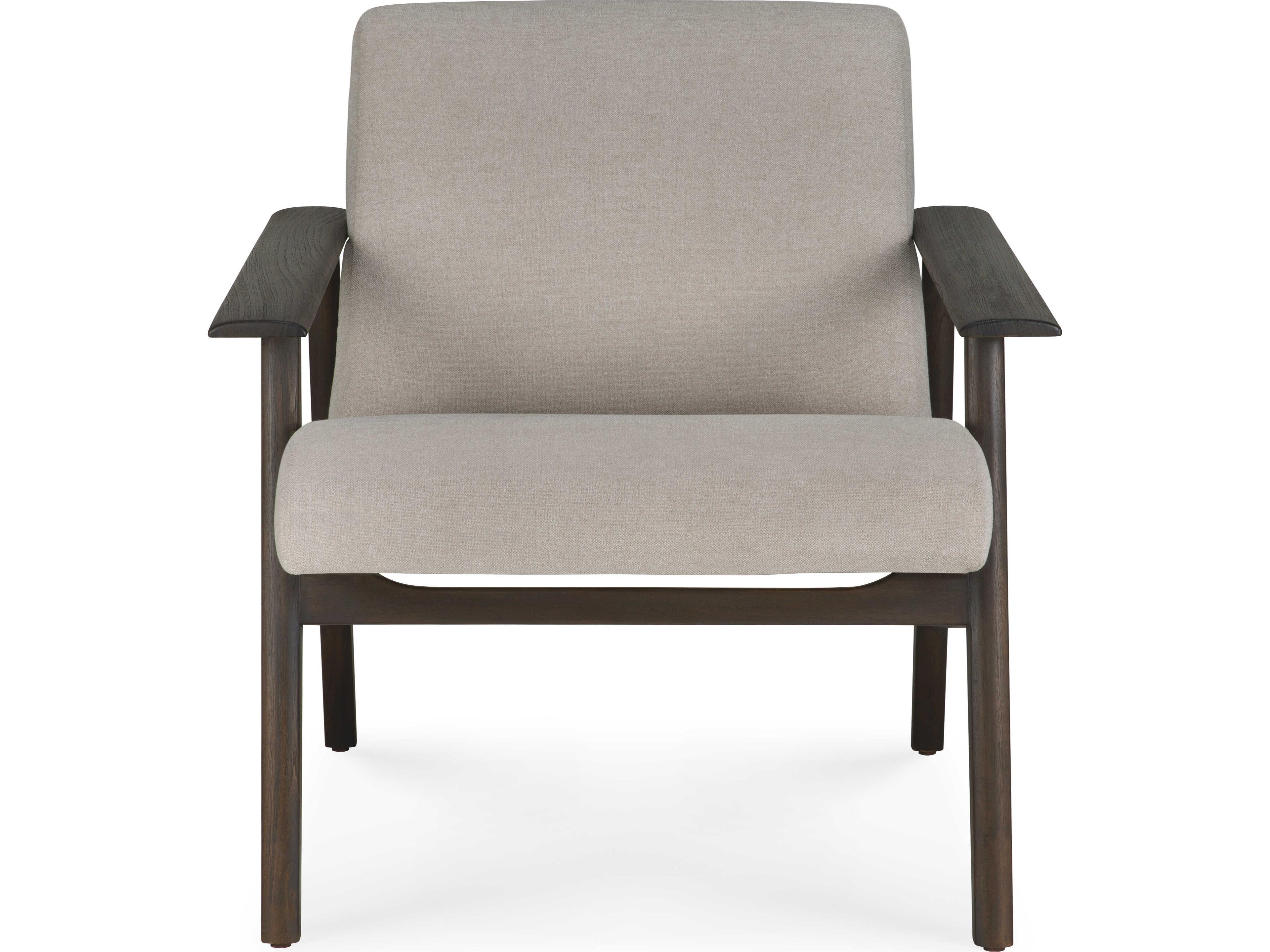 Ethnicraft Aspekt Warm Ash and Teak Dark Brown Lounge Chair