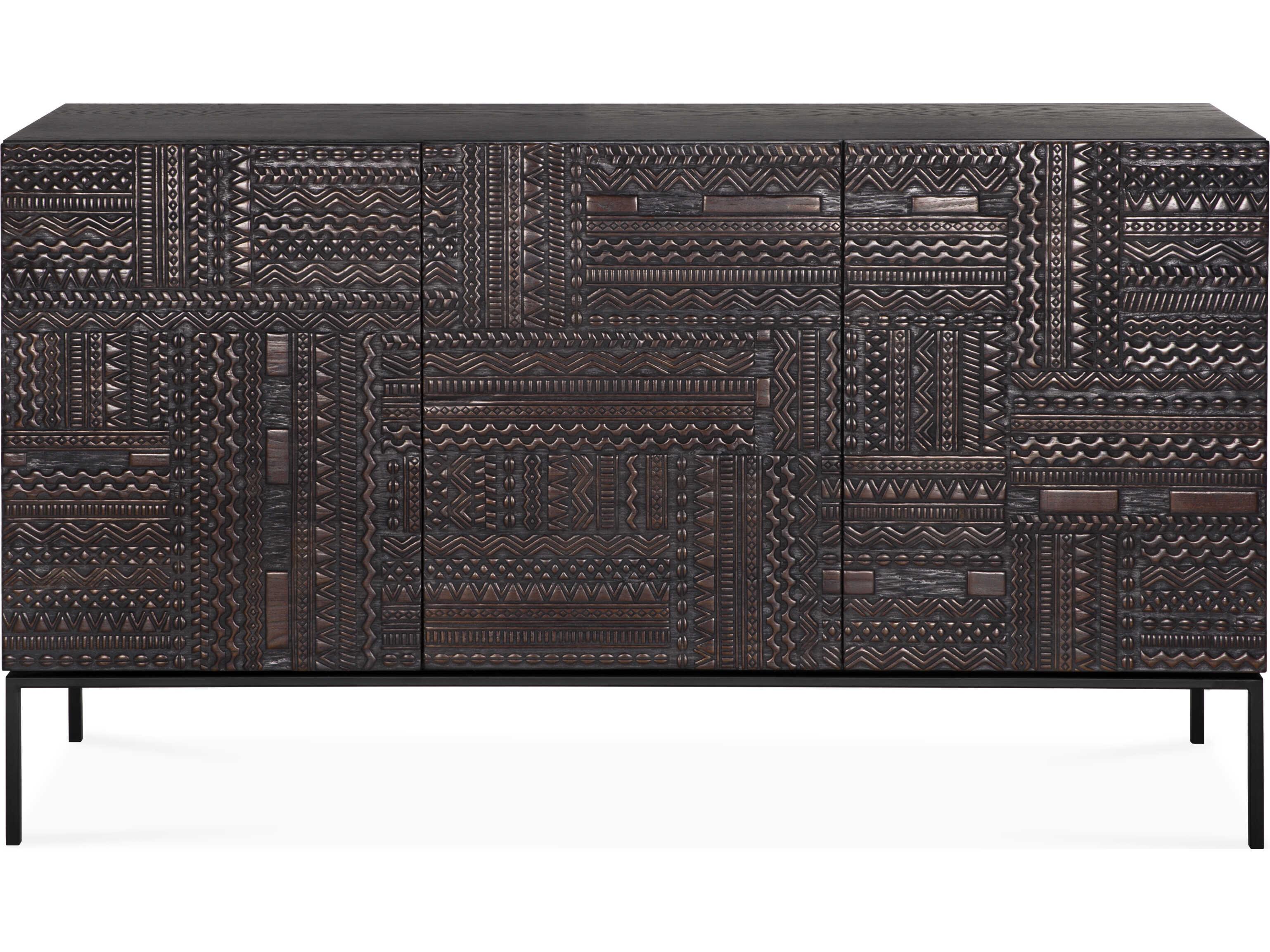 Ethnicraft Tabwa Teak Black Sideboard