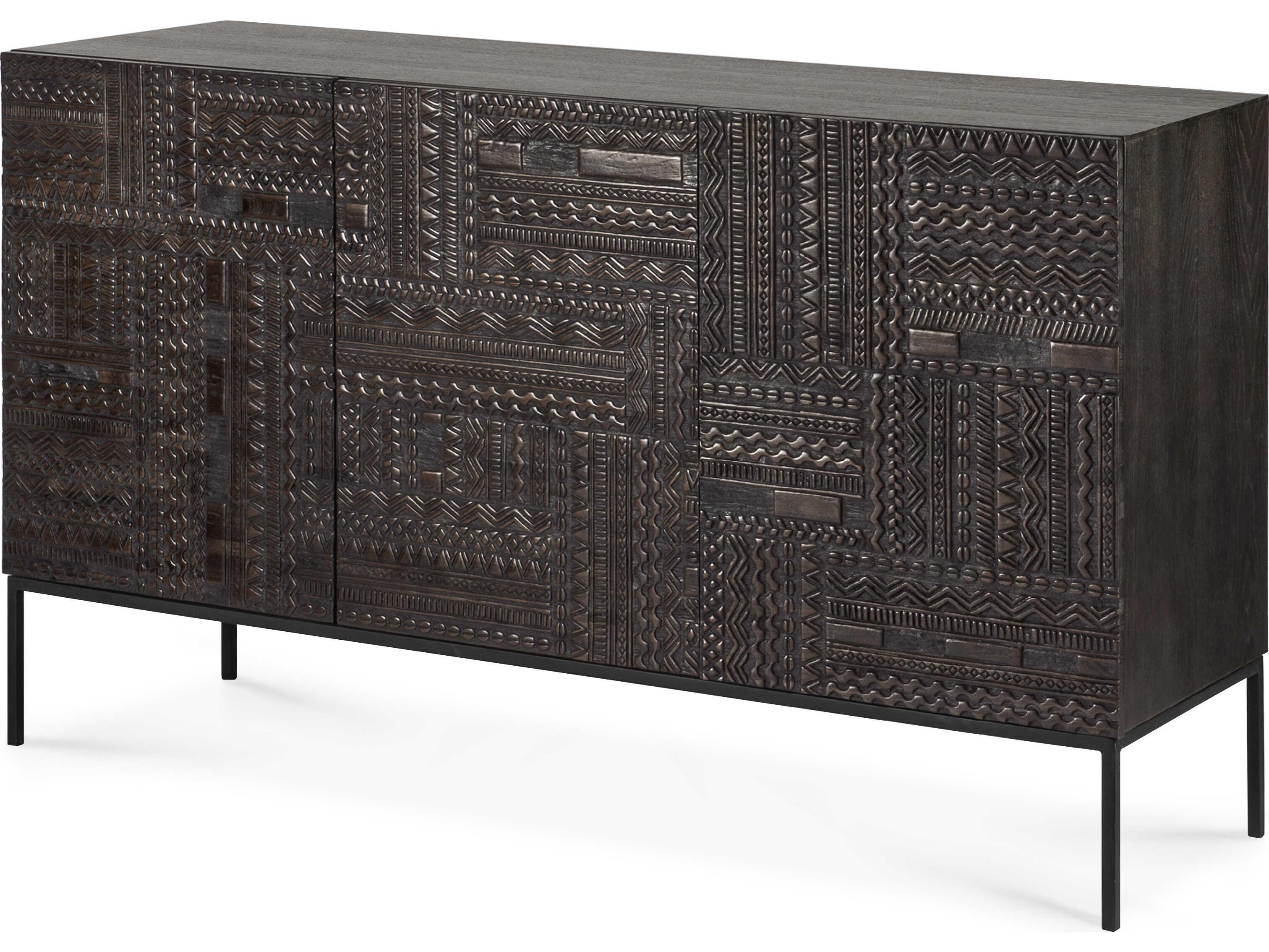 Ethnicraft Tabwa Teak Black Sideboard