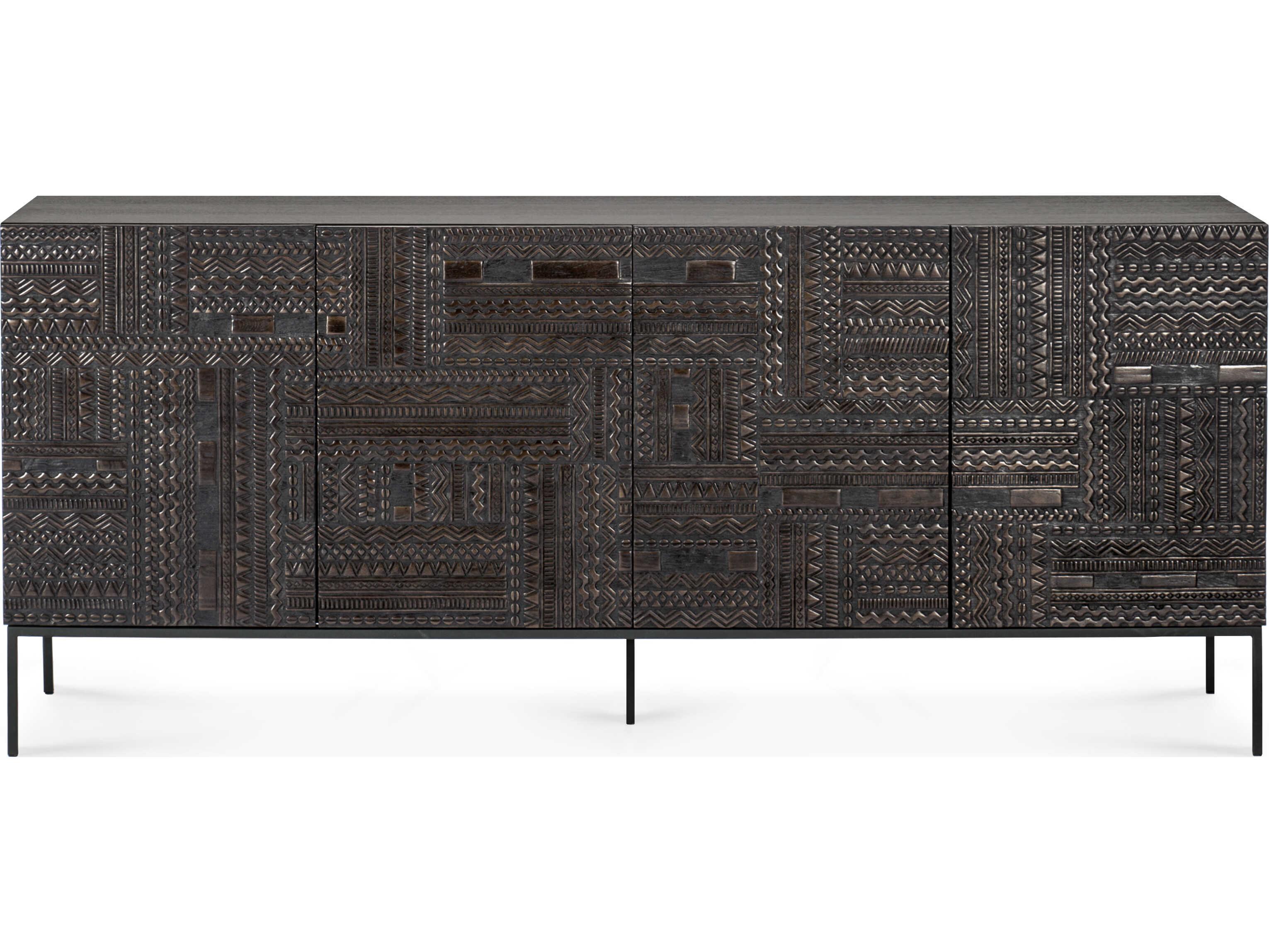 Ethnicraft Tabwa Teak Black Sideboard