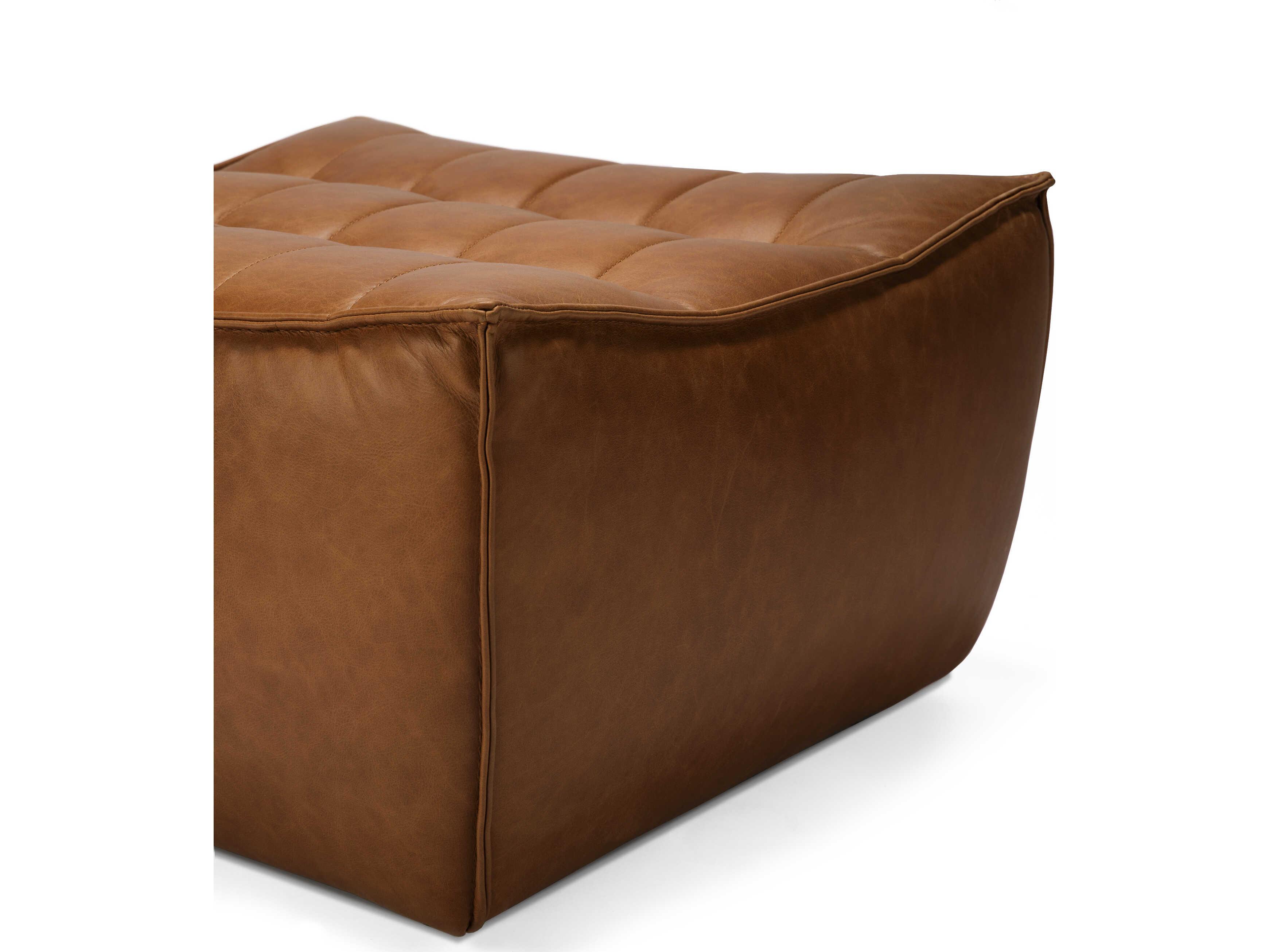 Ethnicraft N701 Old Saddle Leather Footstool