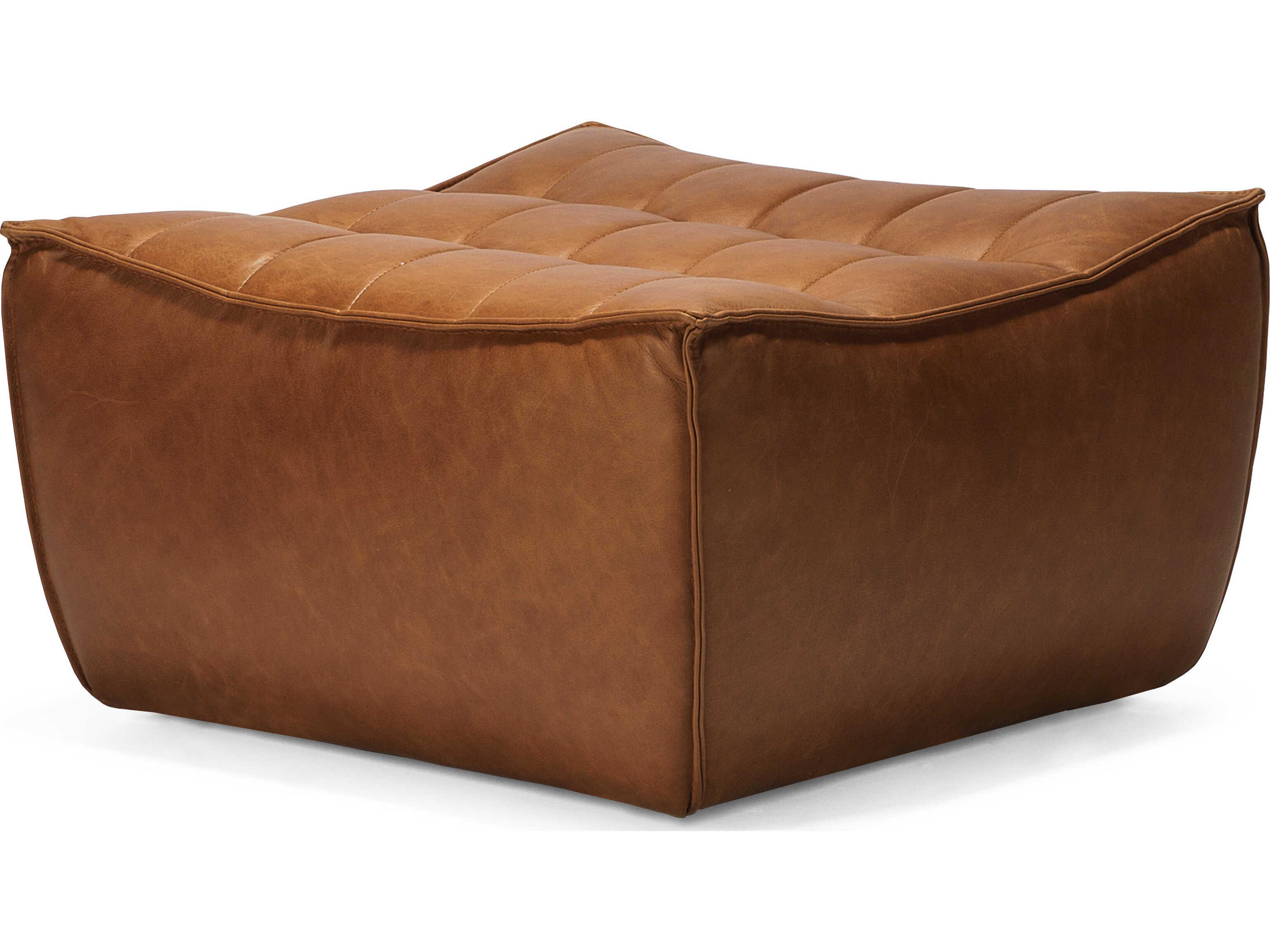 Ethnicraft N701 Old Saddle Leather Footstool