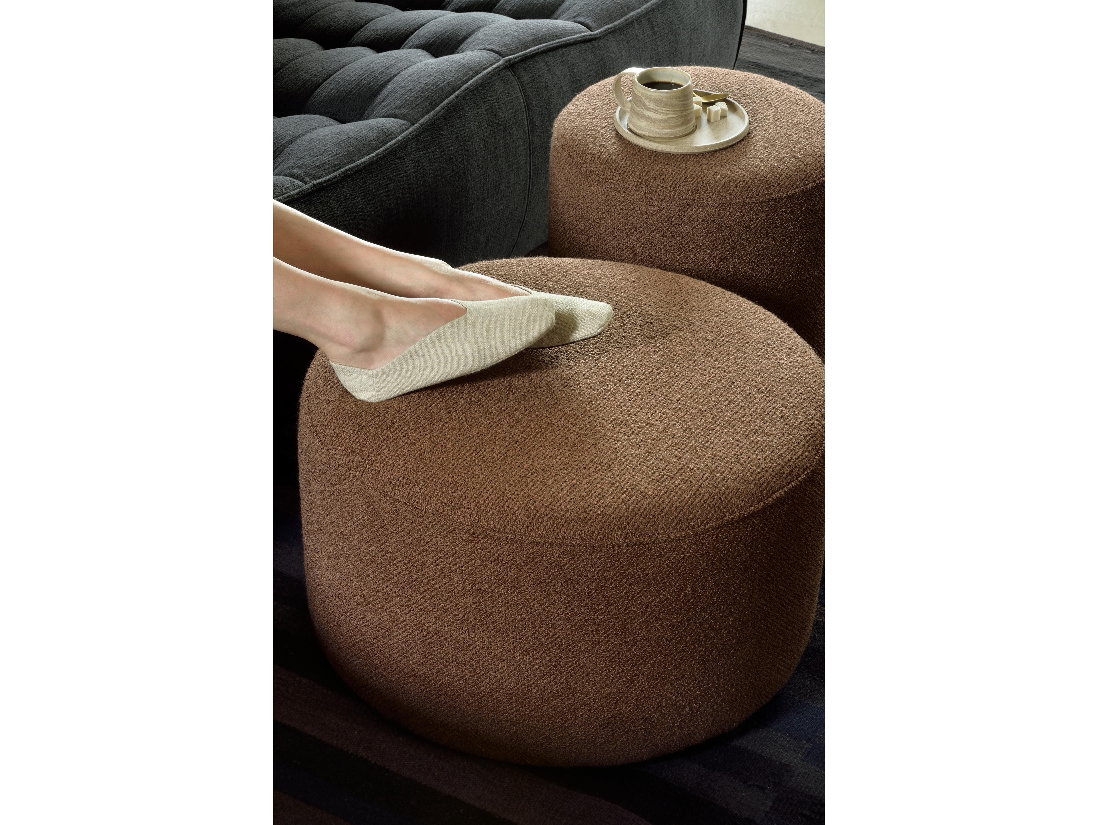 Ethnicraft Barrow Copper Pouf