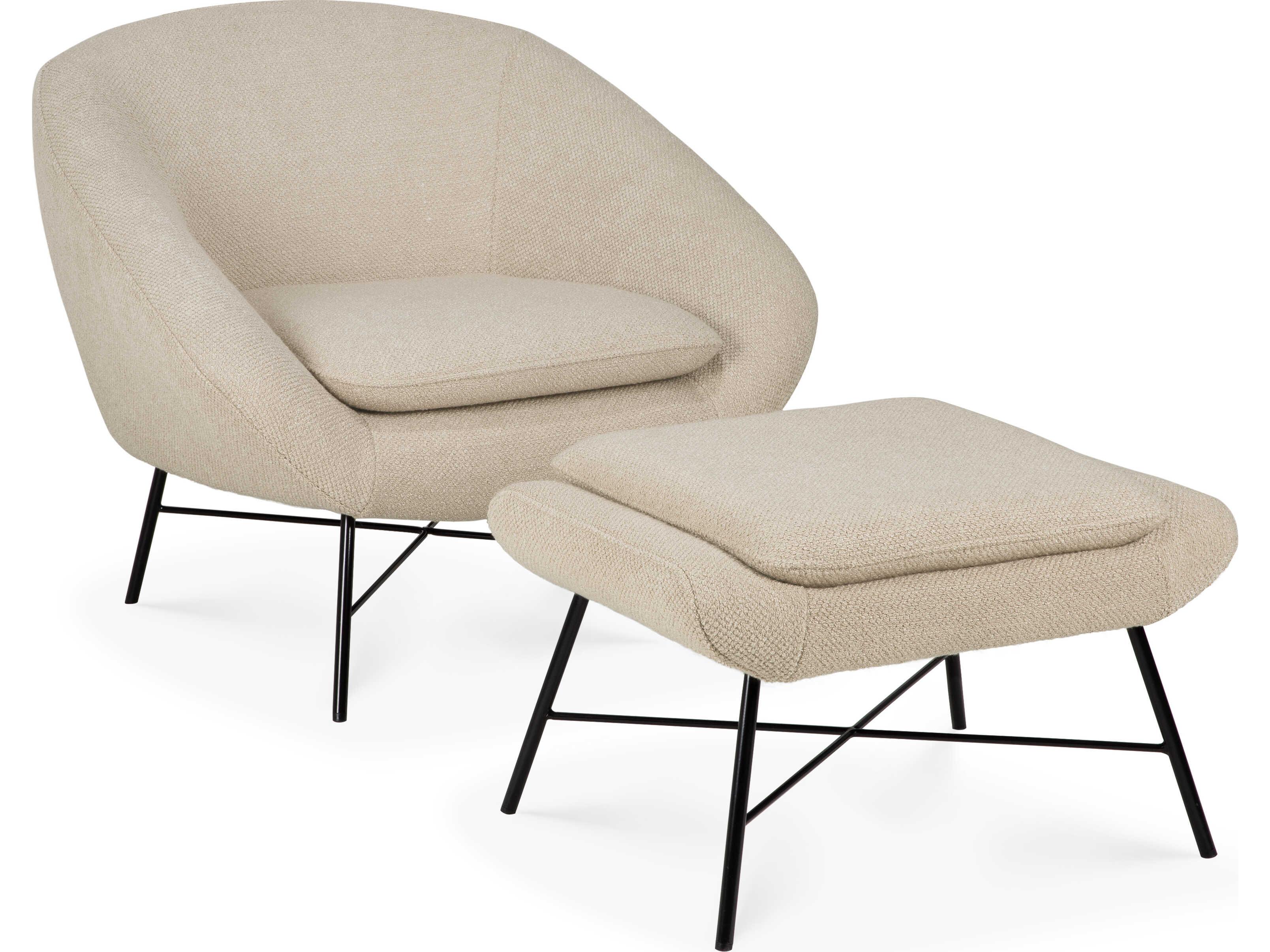 Ethnicraft Barrow Off White Footstool