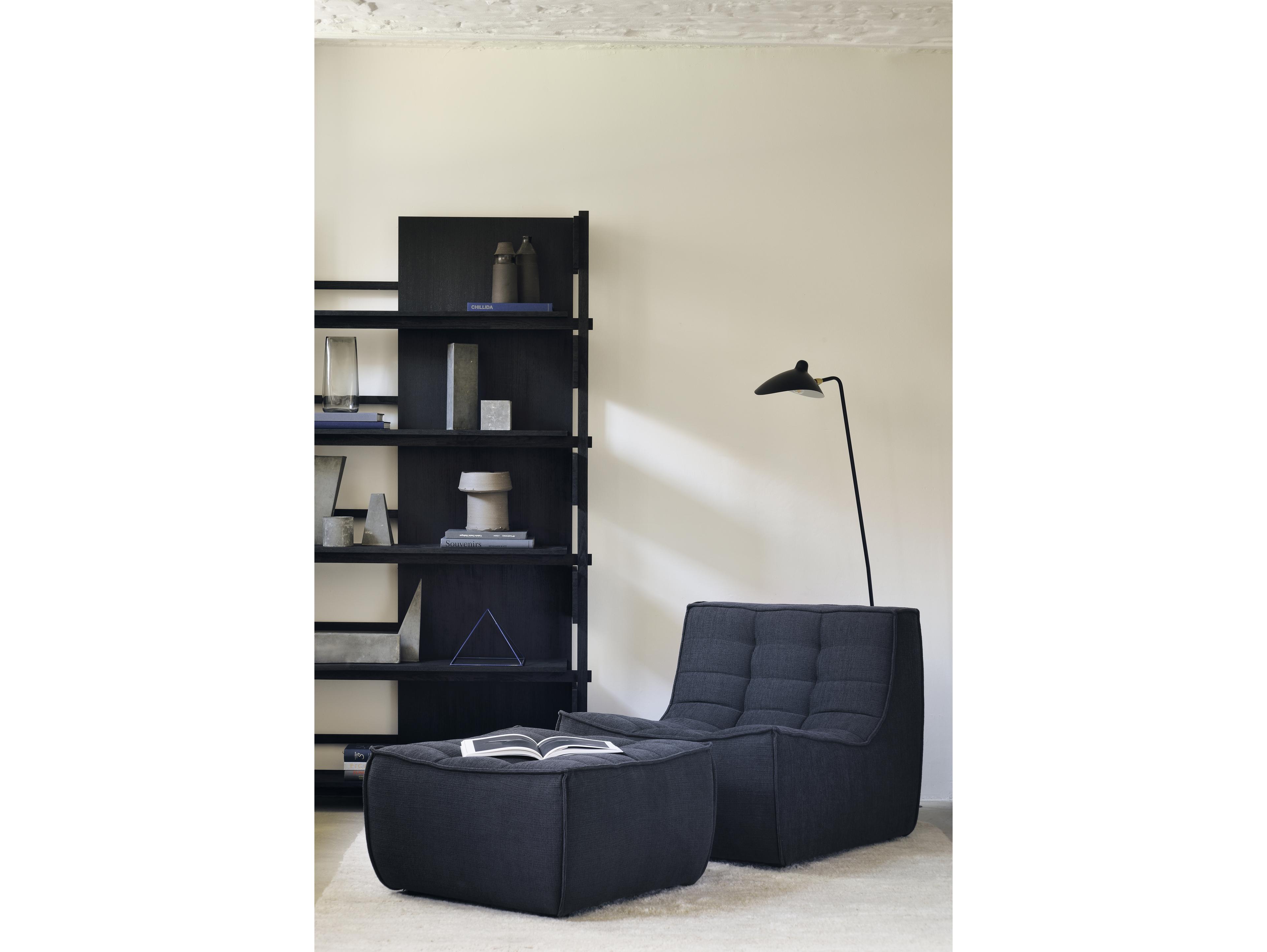 Ethnicraft N701 Graphite Eco Footstool