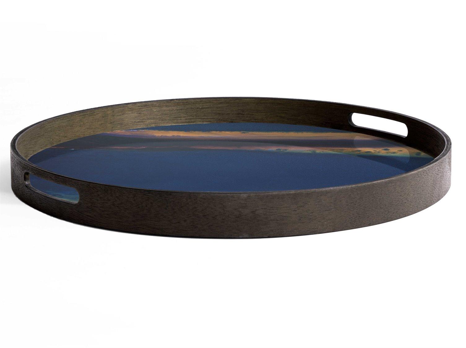 Ethnicraft Organic Indigo Glass Tray
