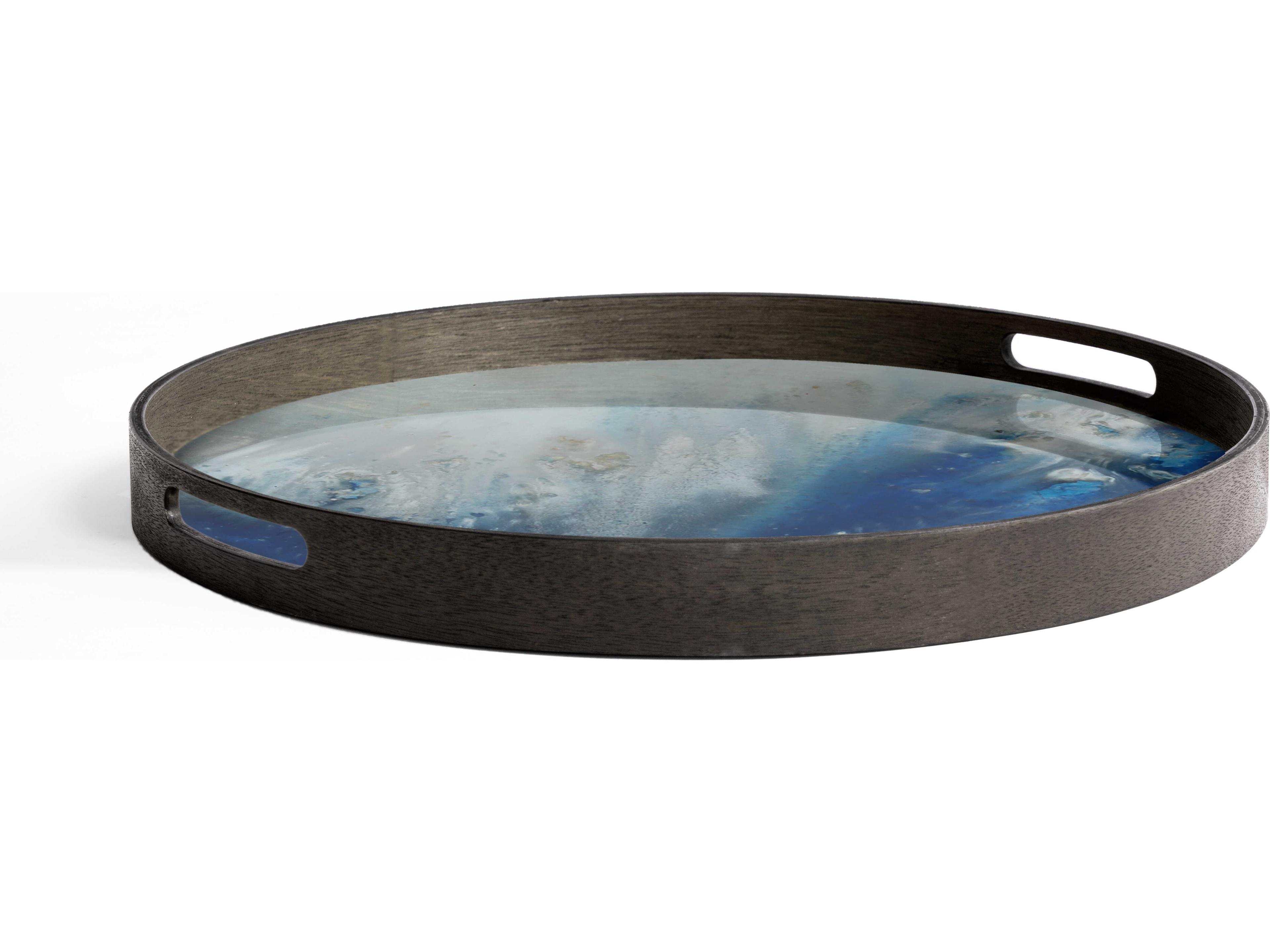Ethnicraft Organic Blue Mist Glass Tray