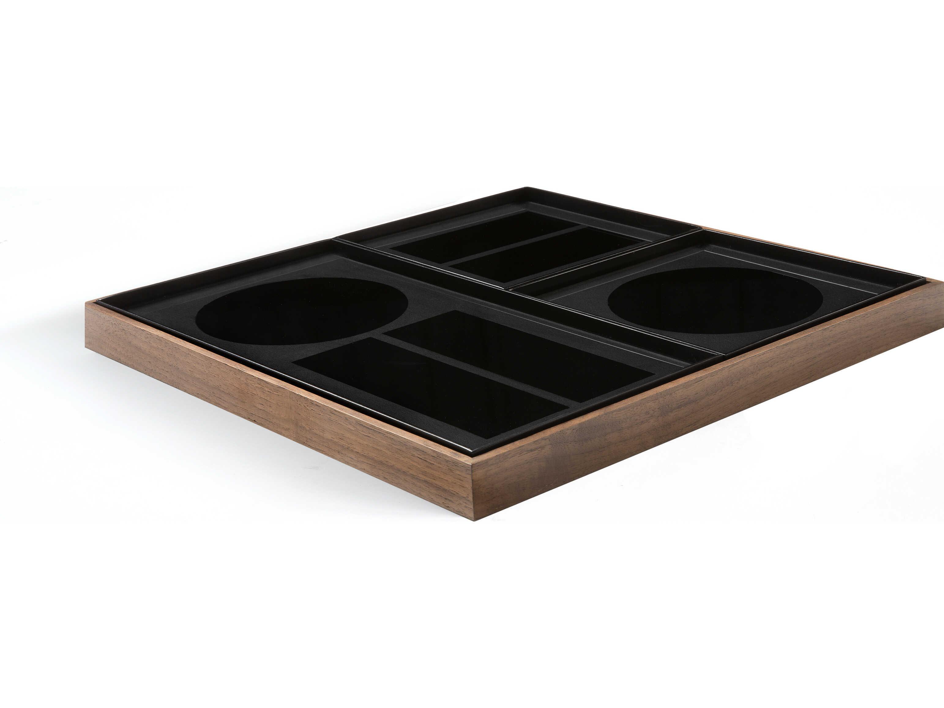 Ethnicraft Charcoal Desk Organiser Set