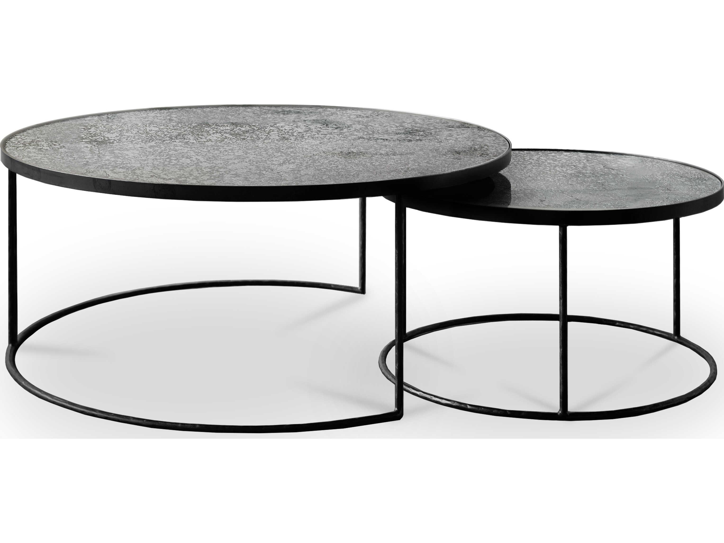 Ethnicraft Nesting Clear Coffee Table Set