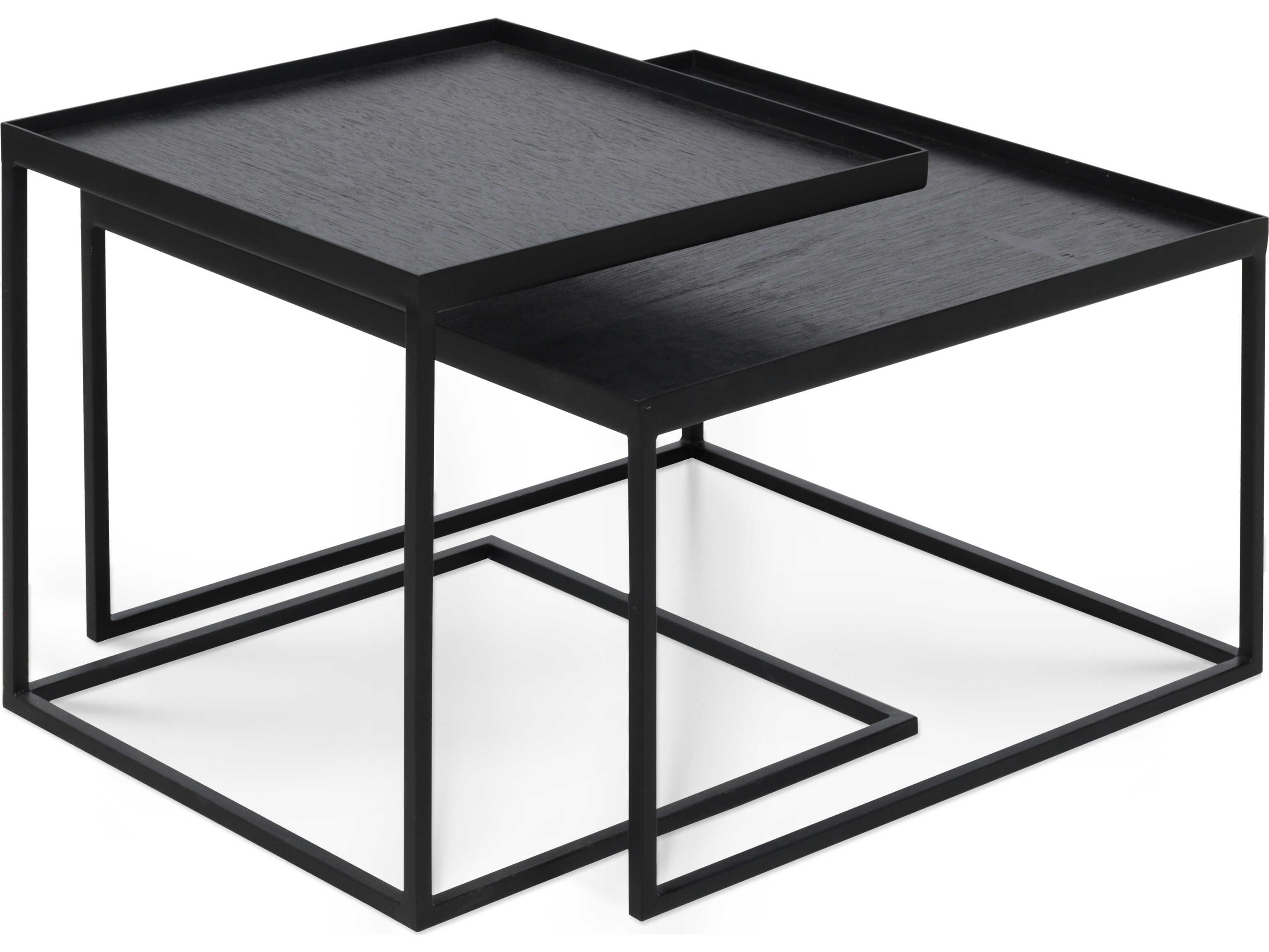 Ethnicraft Tray Square Coffee Table Set