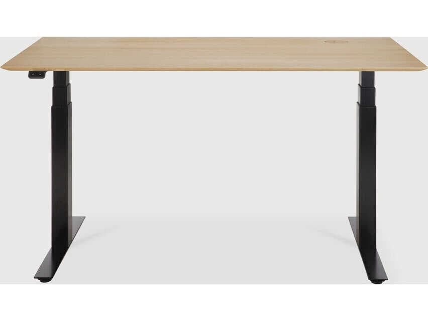 Ethnicraft Bok Oak With Black Adjustable Desk