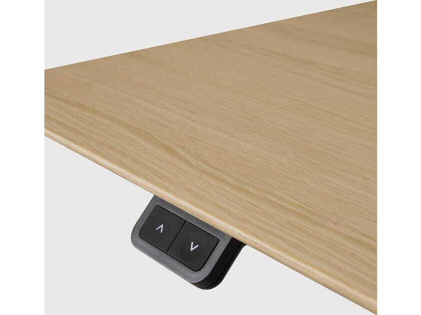 Ethnicraft Bok Oak With Black Adjustable Desk