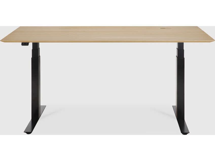 Ethnicraft Bok Oak With Black Adjustable Desk