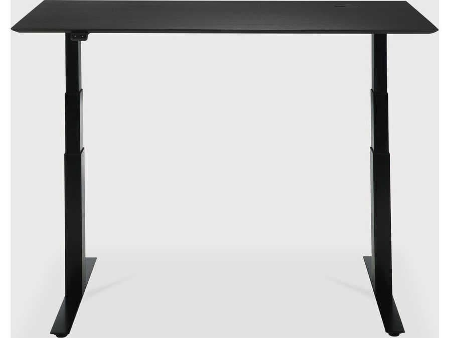 Ethnicraft Bok Oak Black With Black Adjustable Desk