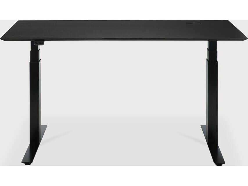 Ethnicraft Bok Oak Black With Black Adjustable Desk