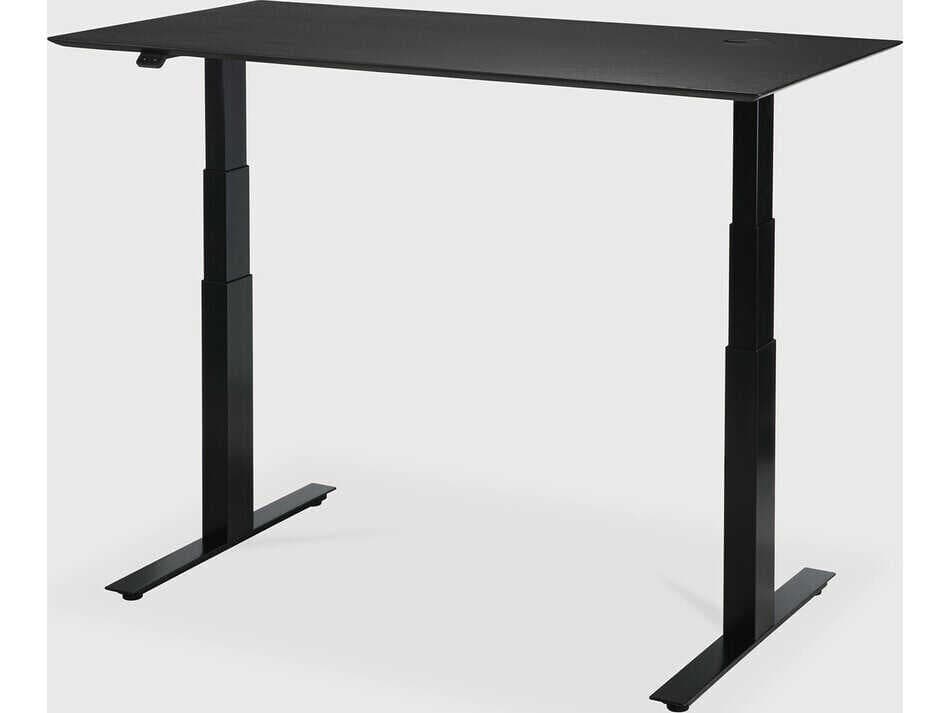 Ethnicraft Bok Oak Black With Black Adjustable Desk