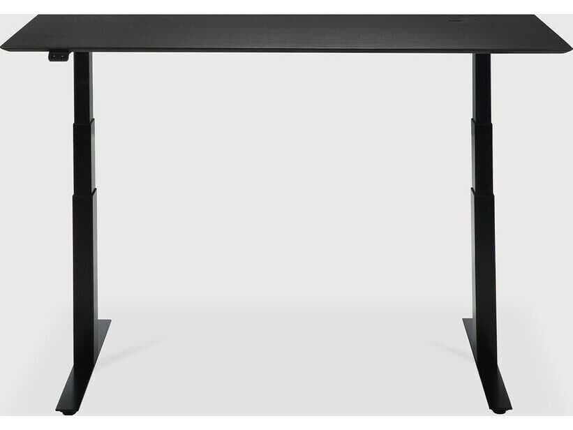 Ethnicraft Bok Oak Black With Black Adjustable Desk