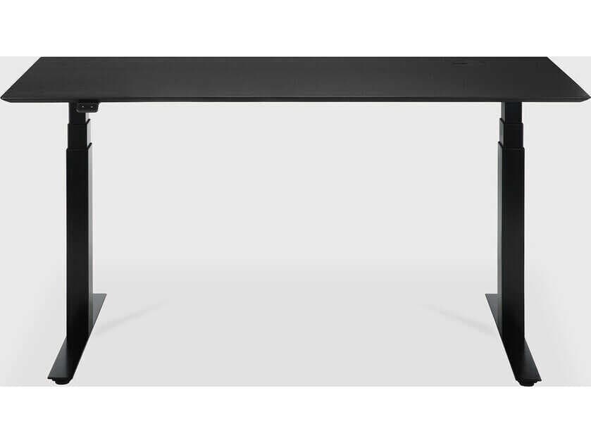 Ethnicraft Bok Oak Black With Black Adjustable Desk