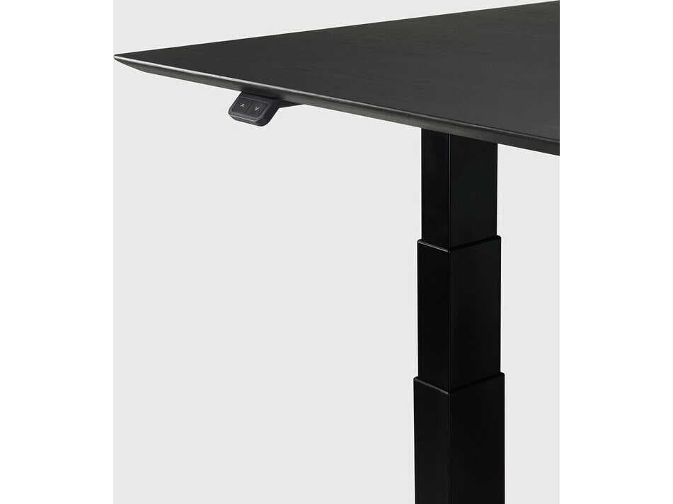 Ethnicraft Bok Oak Black With Black Adjustable Desk